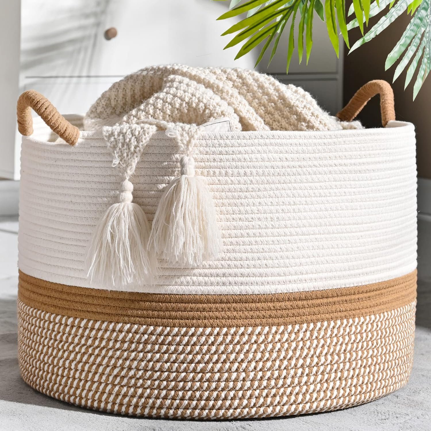 Large Woven Storage Basket ~$23
