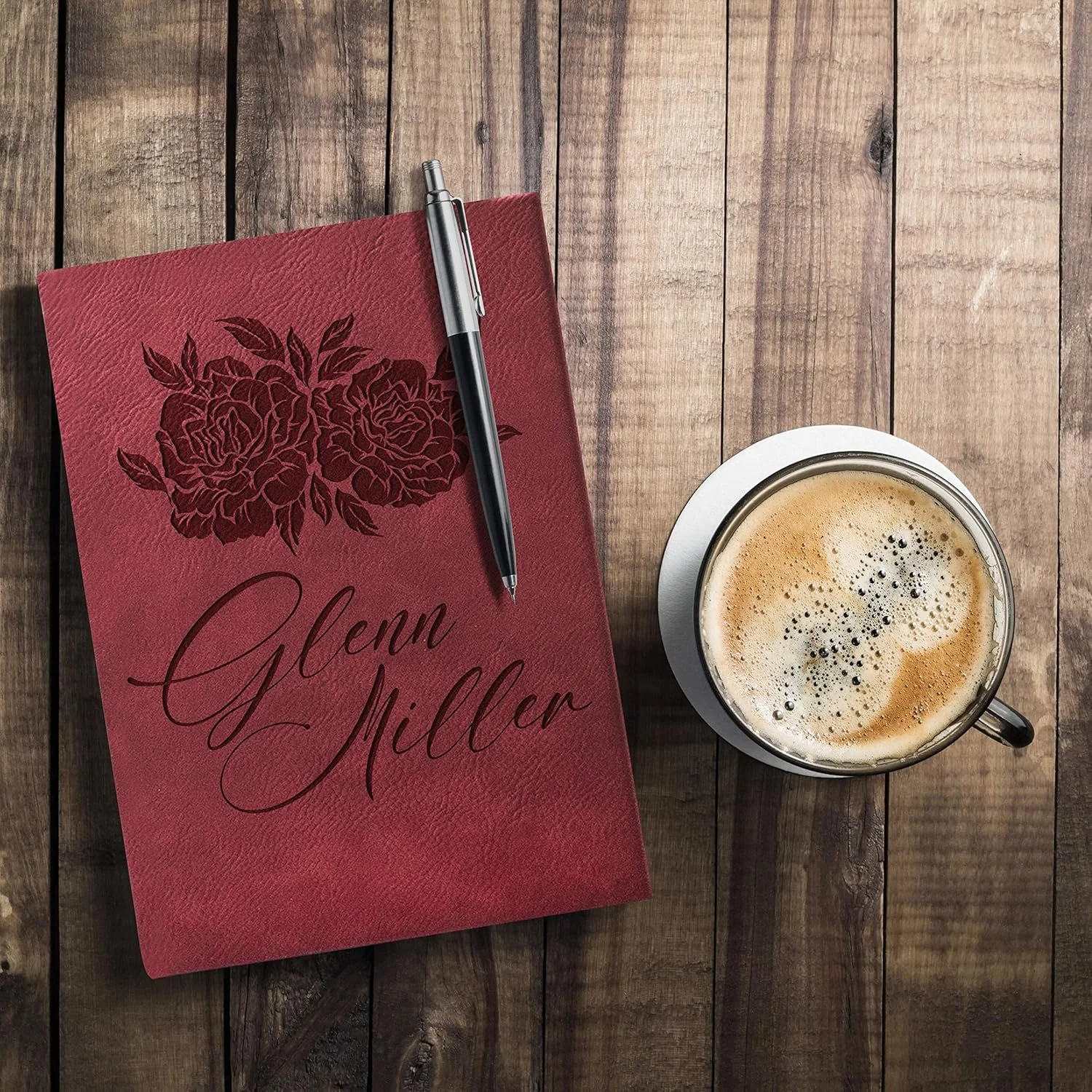 Personalized Leather Journal ~$21