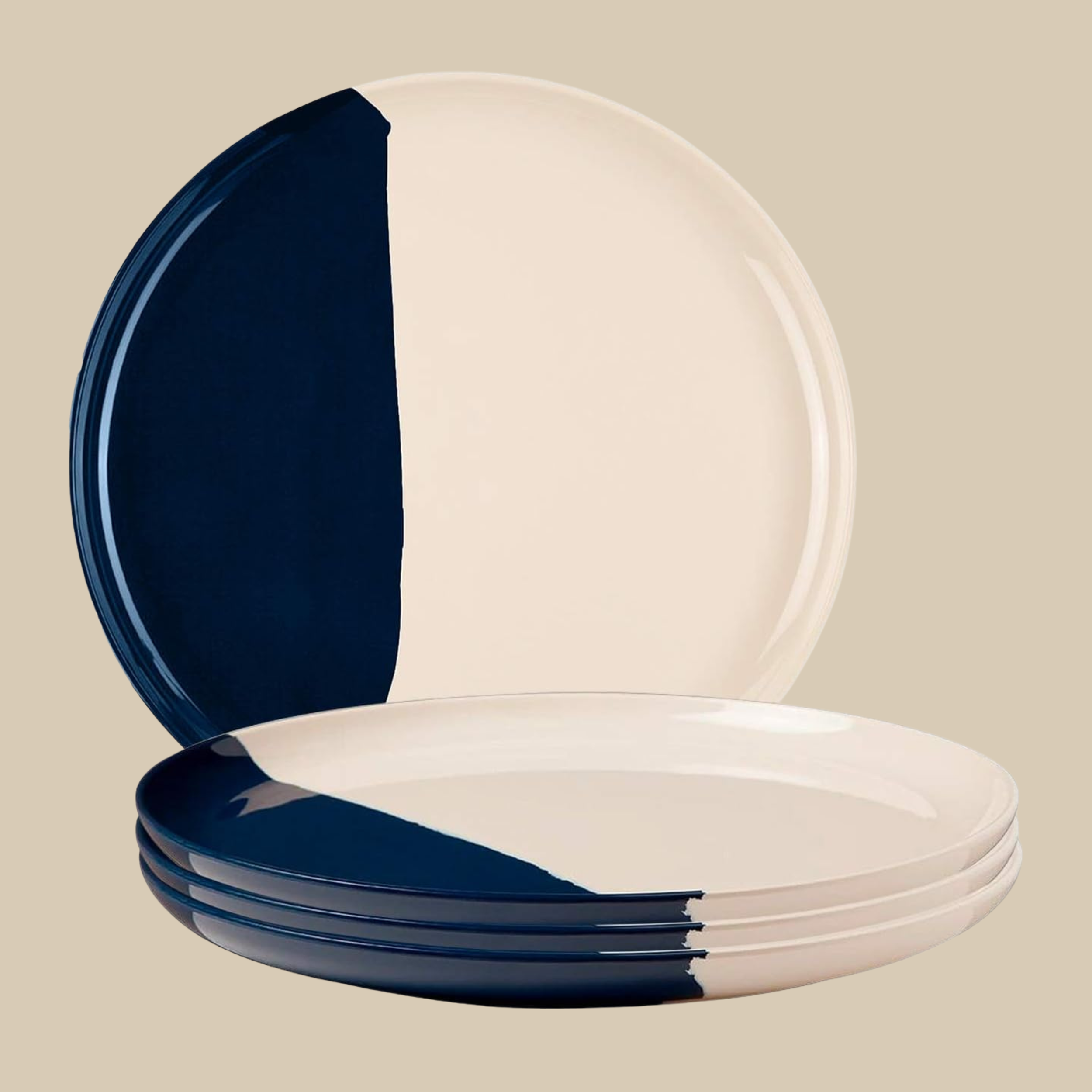 Color-Blocked Melamine Plates