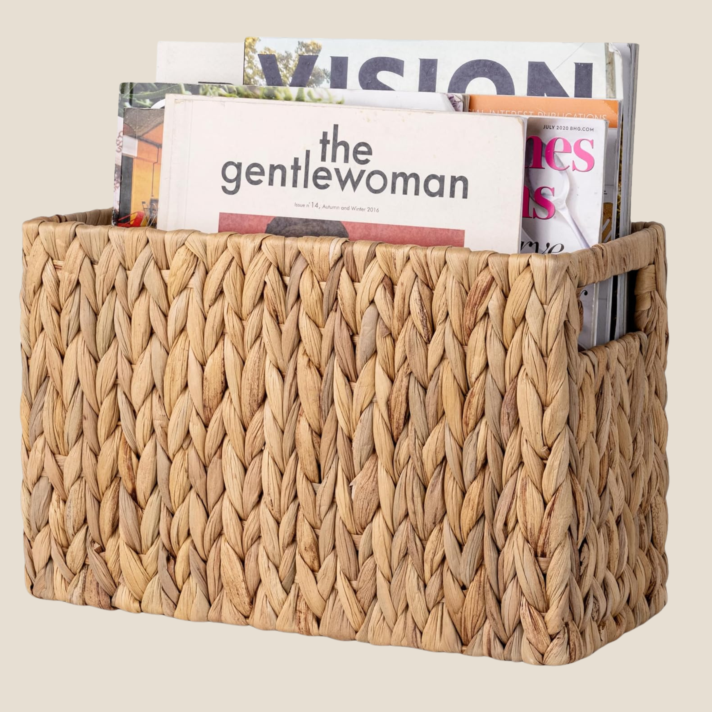 Water Hyacinth Magazine Holder Basket