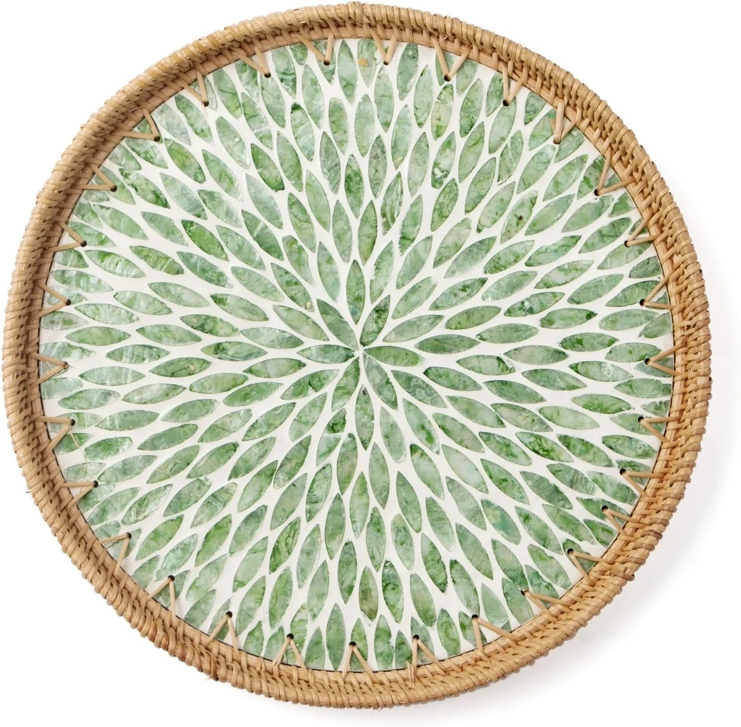 Woven Rattan Tray ~$19