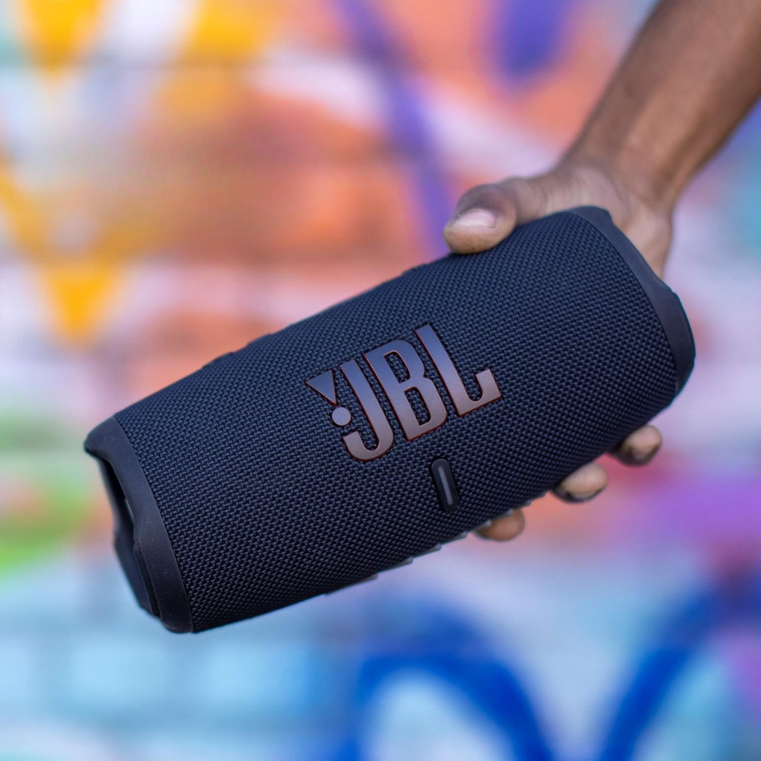 JBL Charge 5 waterproof Bluetooth speaker for outdoor entertaining