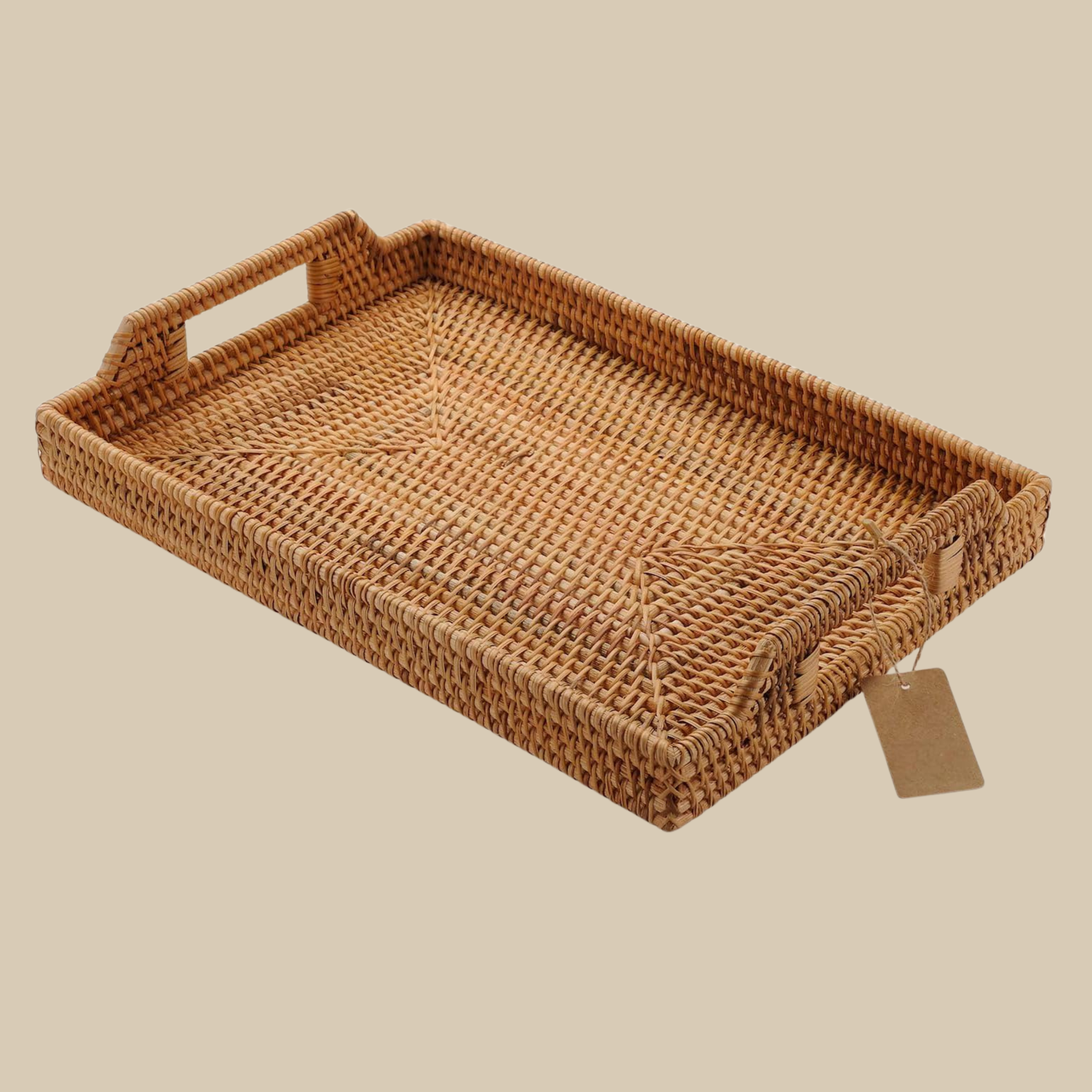 Woven Rattan Serving Tray