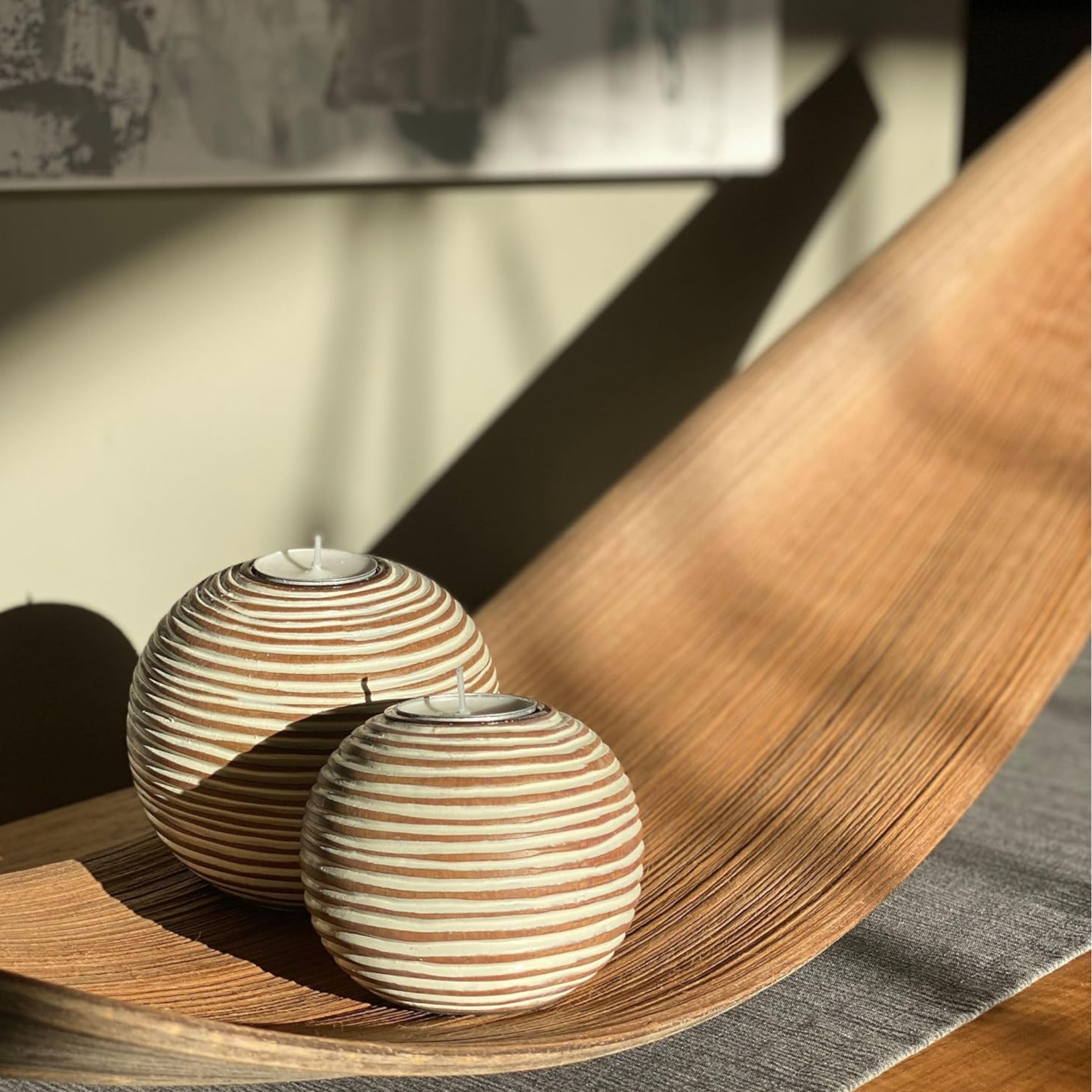 Orb candle holders