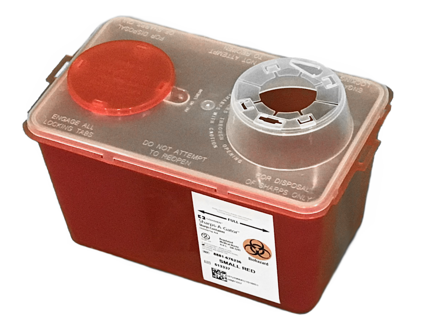 2 Gallon Red Sharps Medical Waste Container