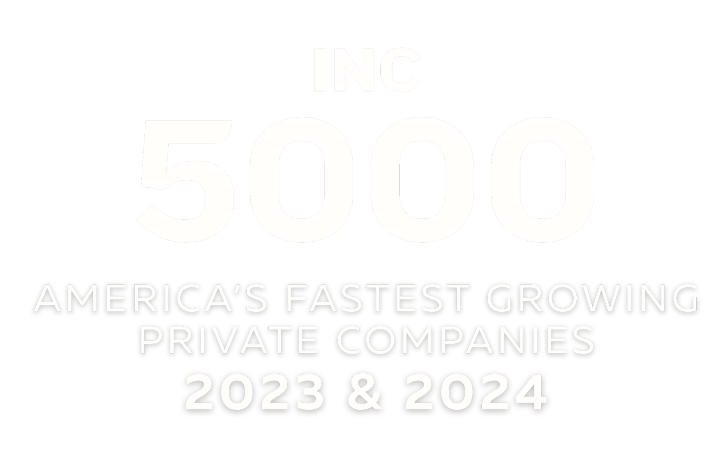 DNA Logistix Inc. 5000 honoree badge, recognized in 2023 and 2024 as one of America's fastest-growing private companies.