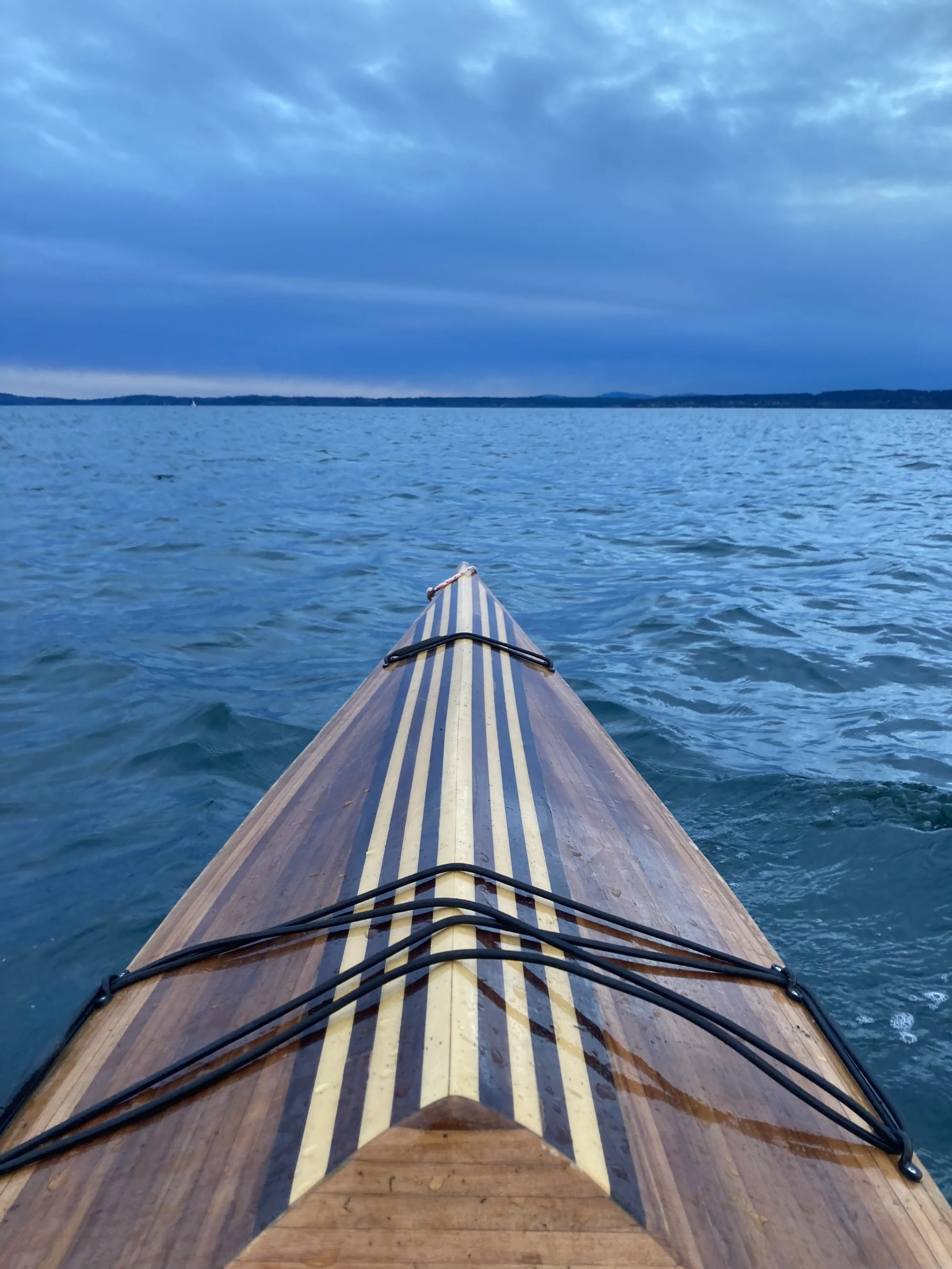 Kayak facing open water on Elliott Bay, symbolizing the therapy journey — Seattle psychodynamic practice