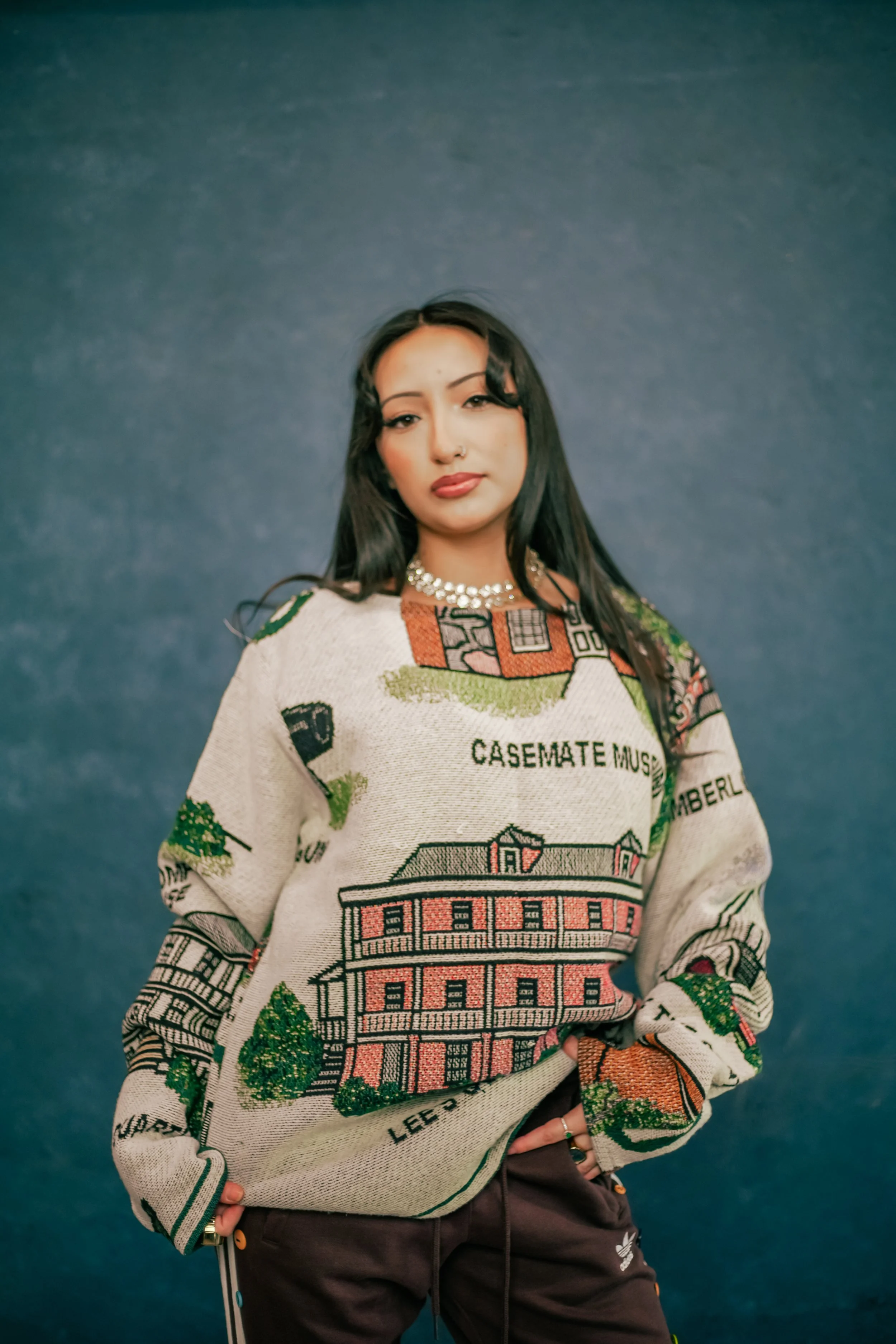 Brick house tapestry blanket jacket