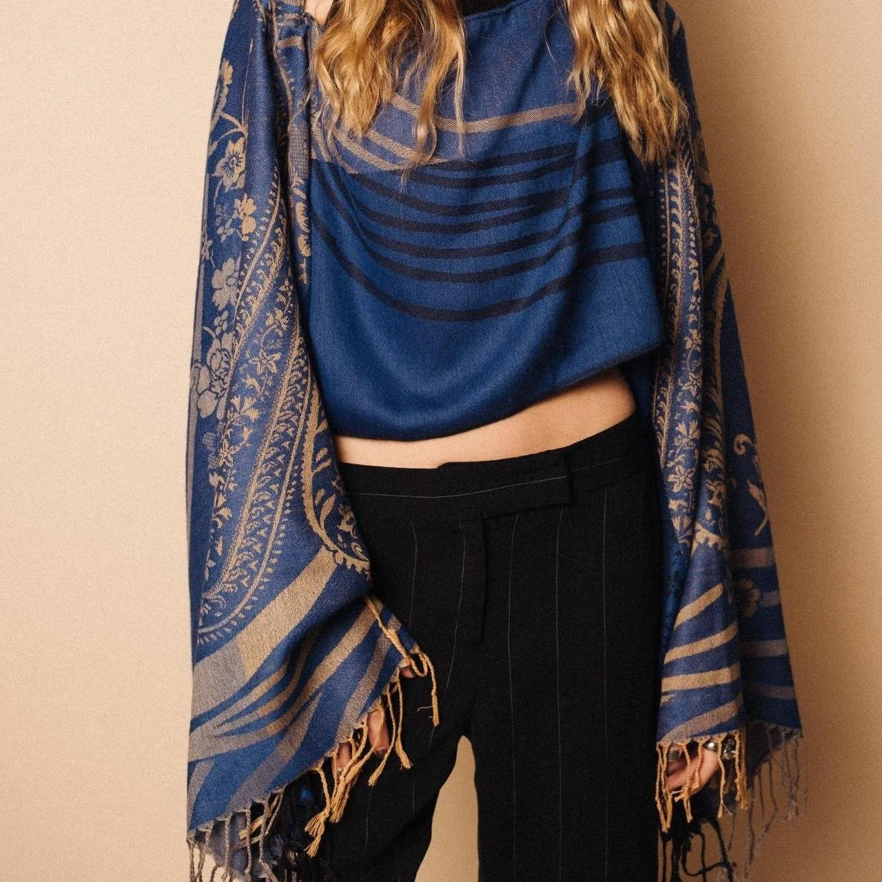 Blue Pashmina top