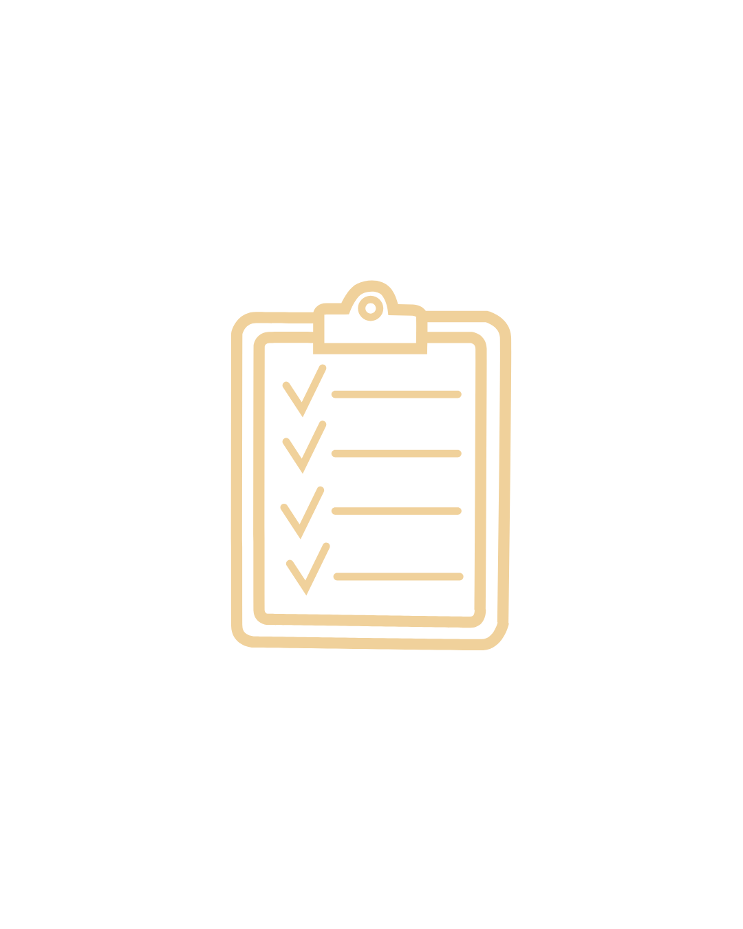 Illustration of a clipboard with four checked items