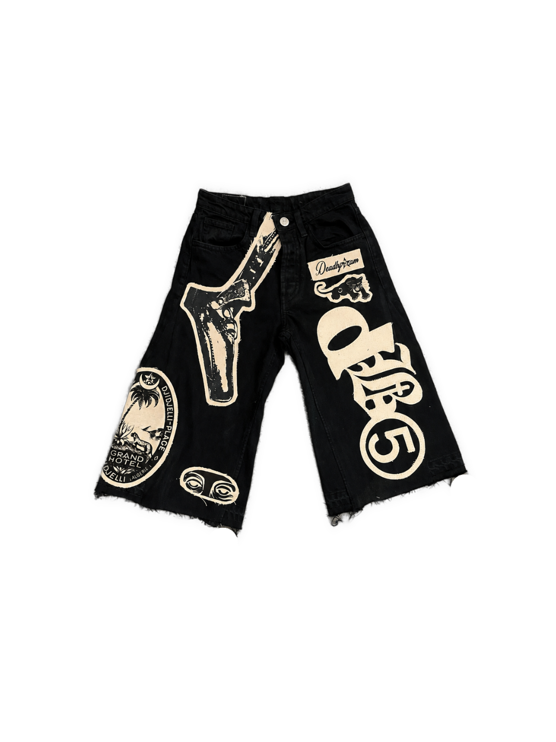 Deadly Habit Reworked Denim Shorts