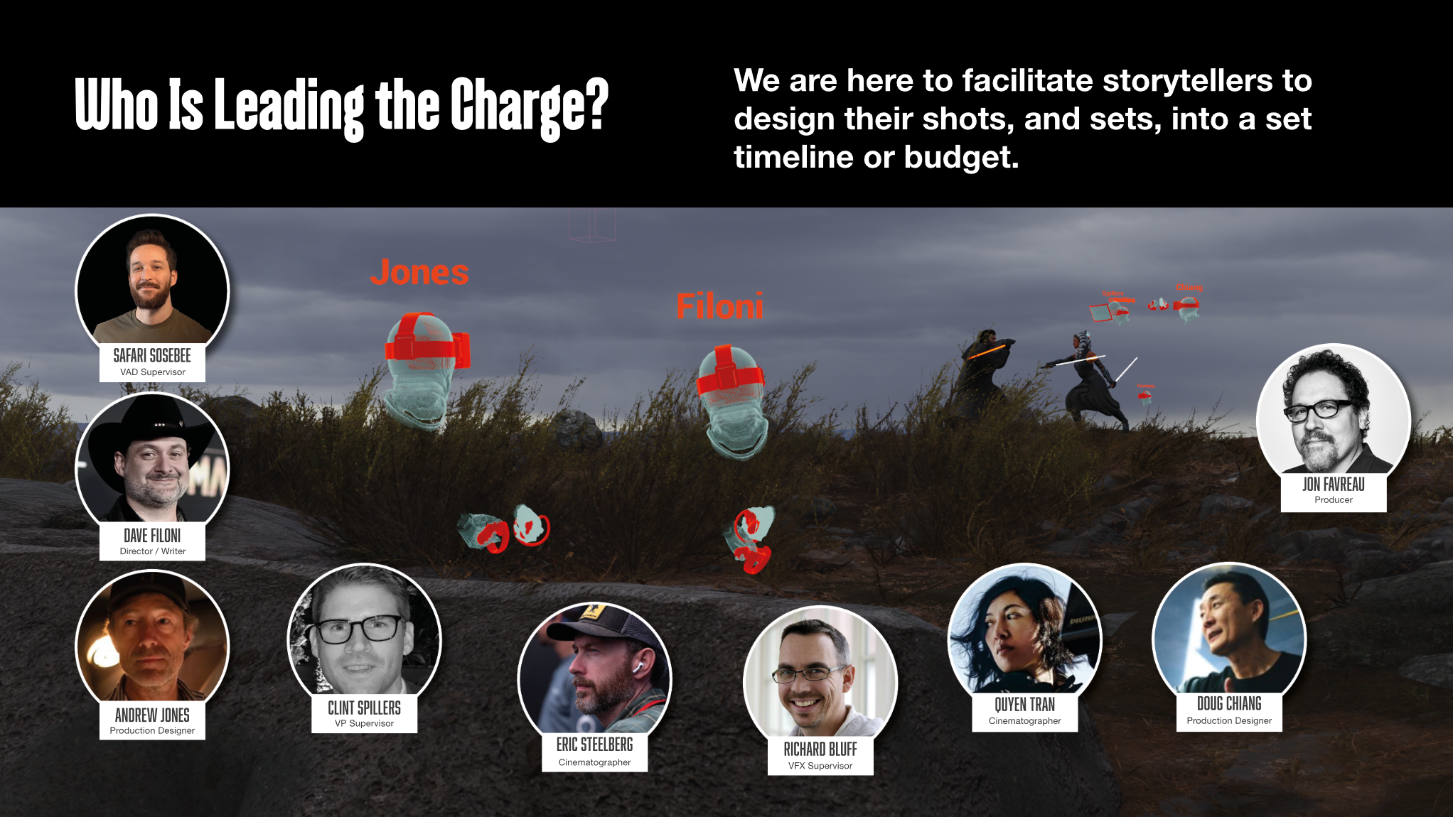 Image showing the virtual location scout of the key creatives on Ahsoka