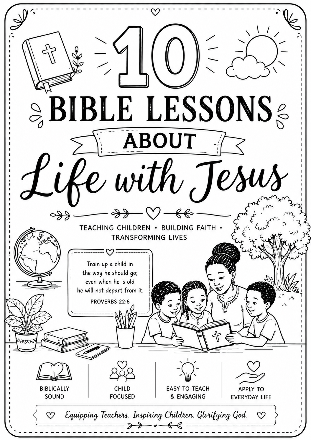 10 Bible Stories for Children about Life With Jesus       (61 Pages)