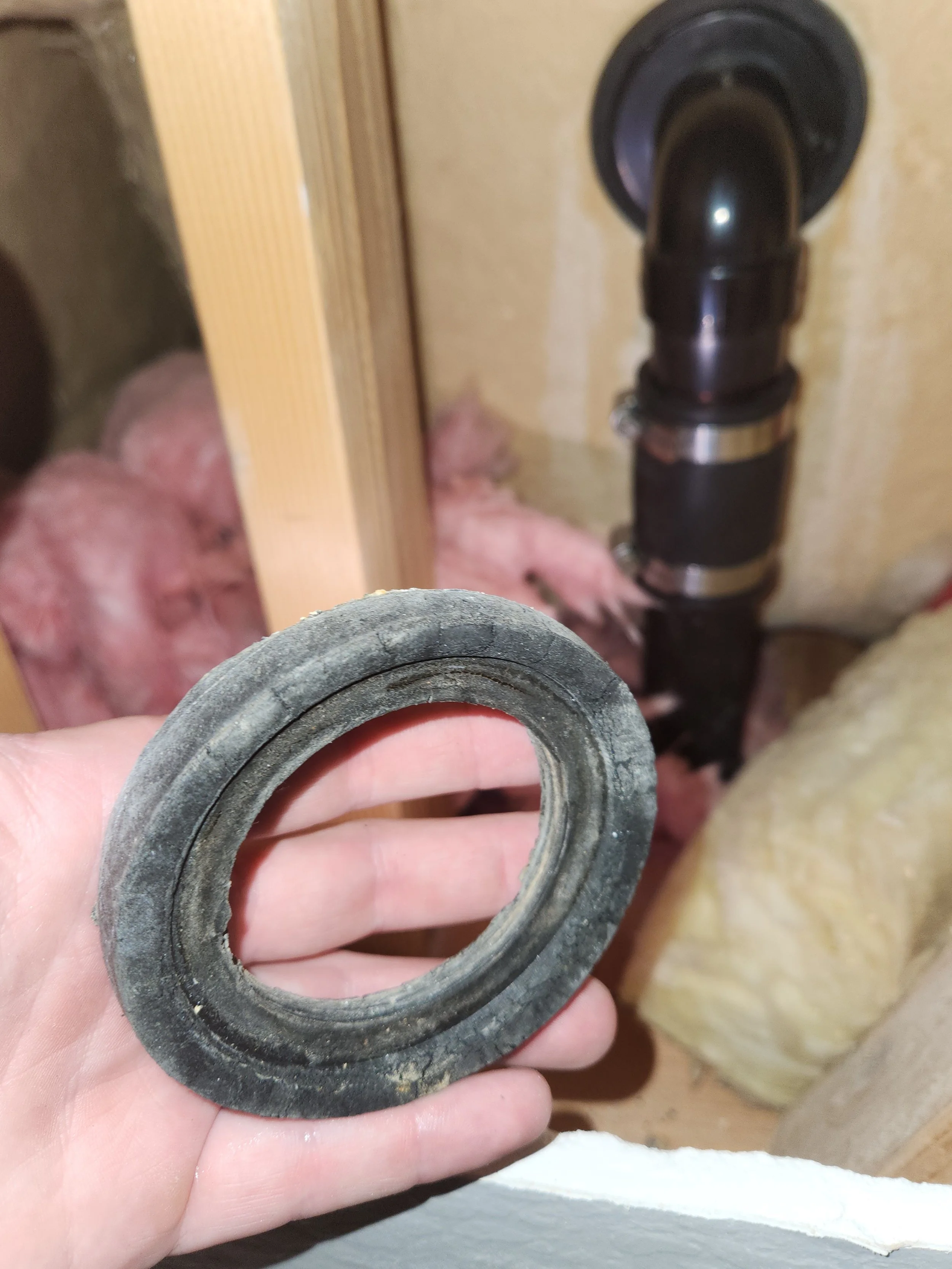 A new bathtub overflow gasket at a home in Phoenix, AZ.