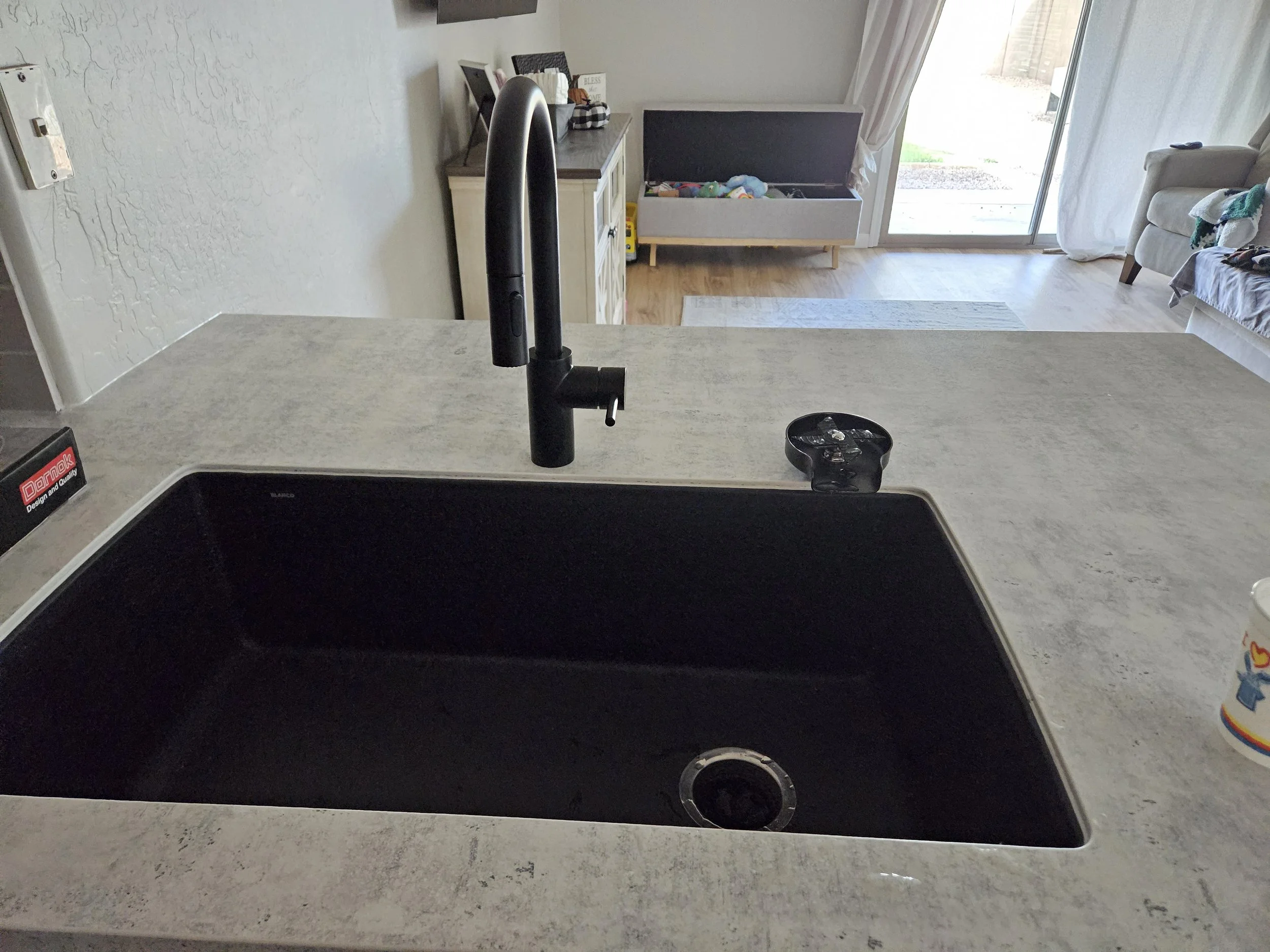 We connected the plumbing to this sink after new countertops were installed at a home in Mesa, AZ.