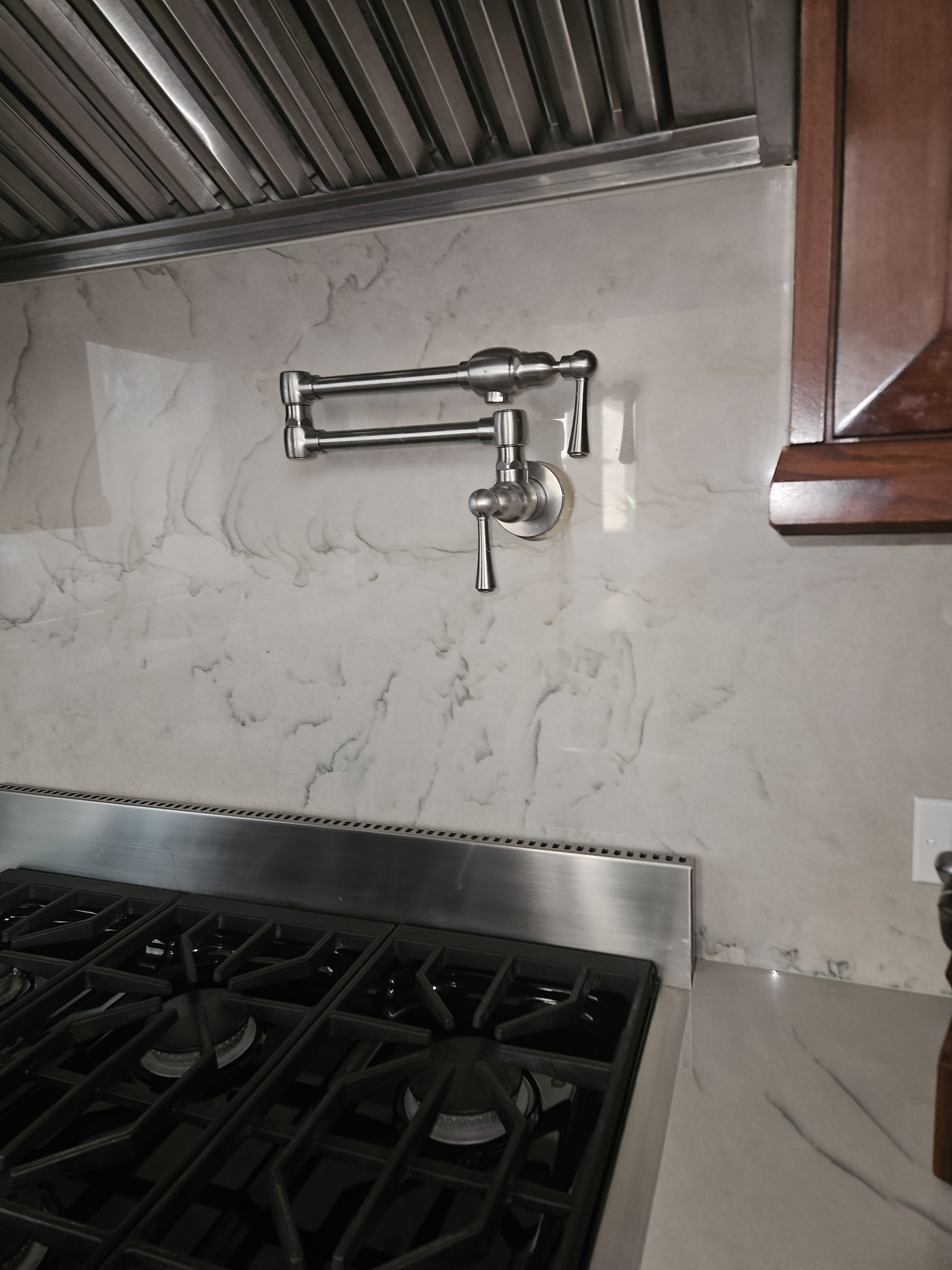 A pot filler faucet we installed in Mesa, AZ