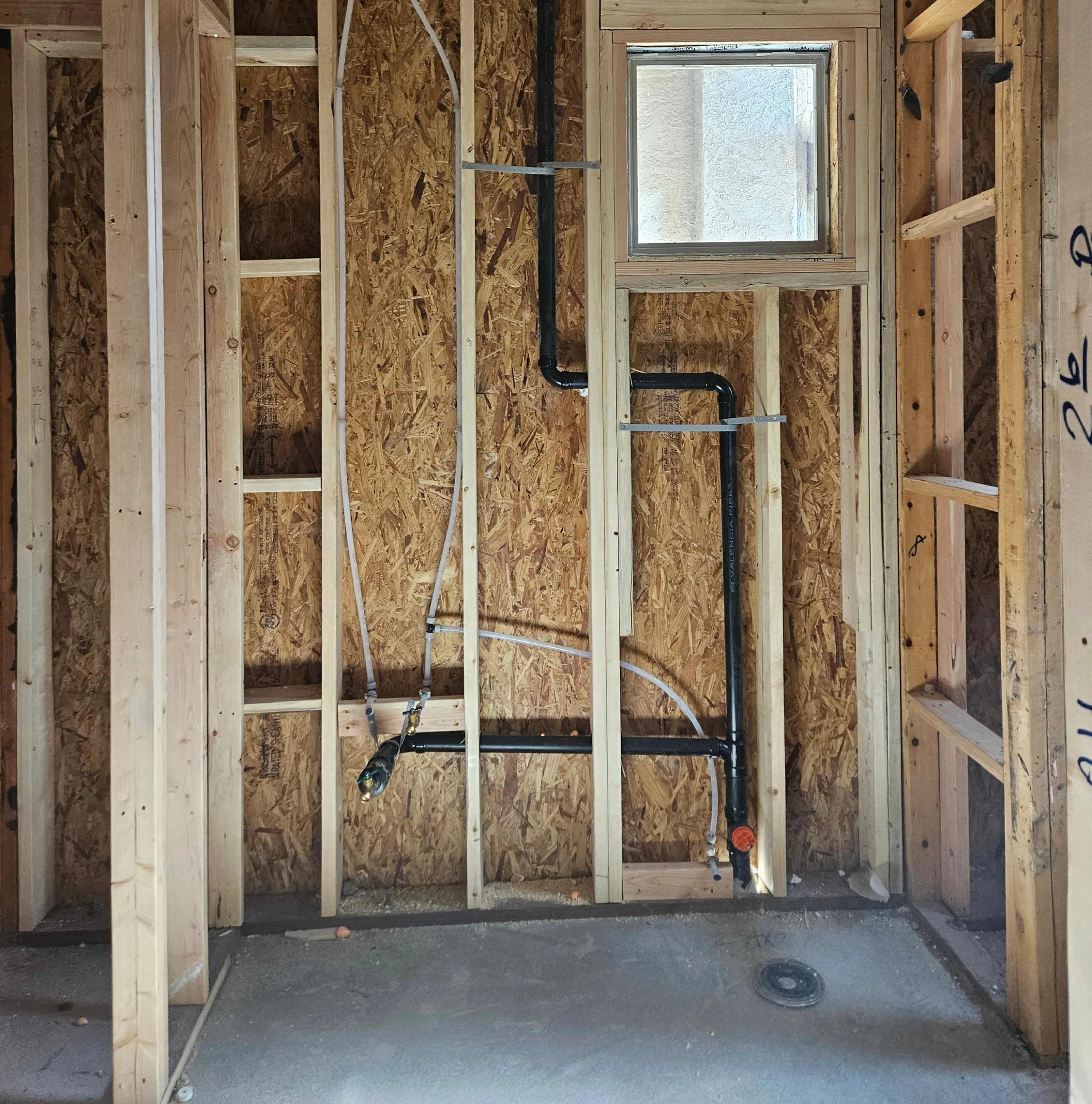 We added the plumbing for a new bathroom in Phoenix, AZ