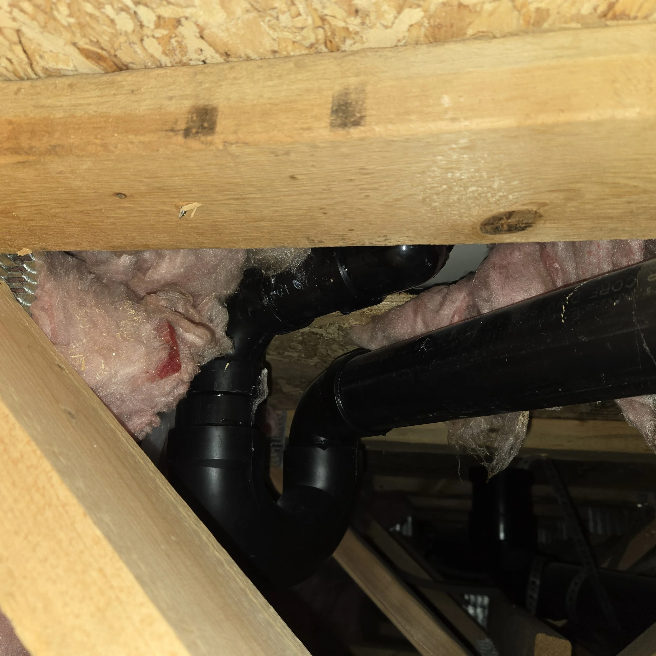 We installed new waste piping including the waste and overflow ABS pipe at this home in Chandler.