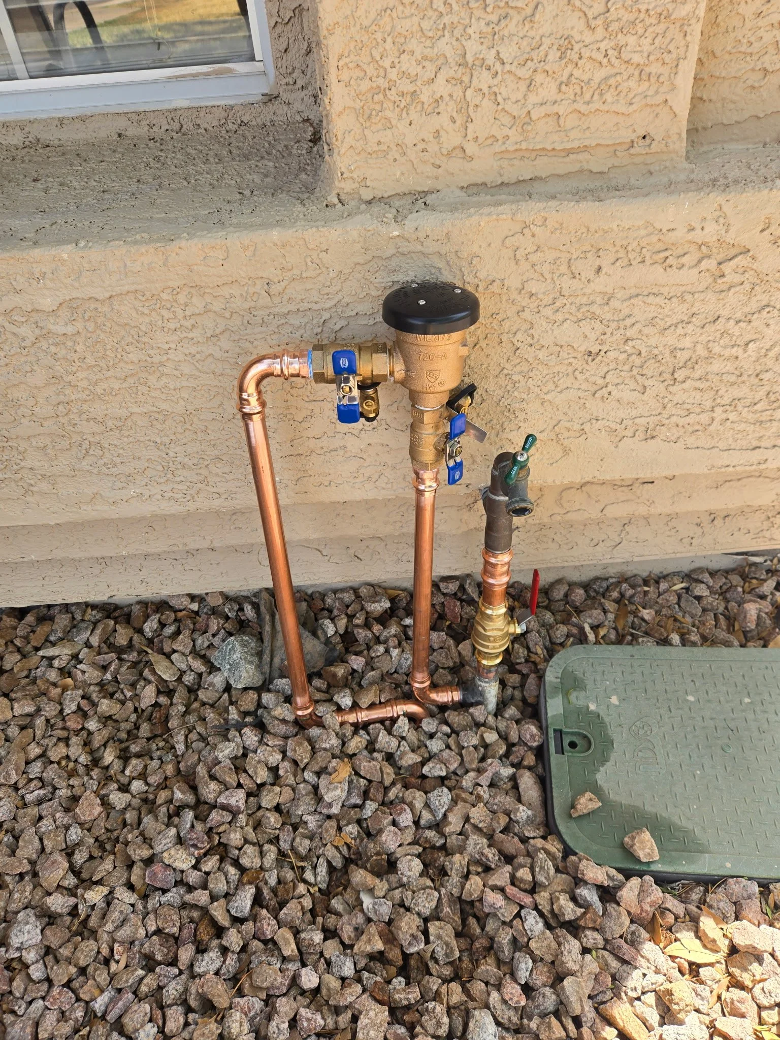 We installed a new shut off valve and pressure vacuum breaker at this home in Phoenix. 