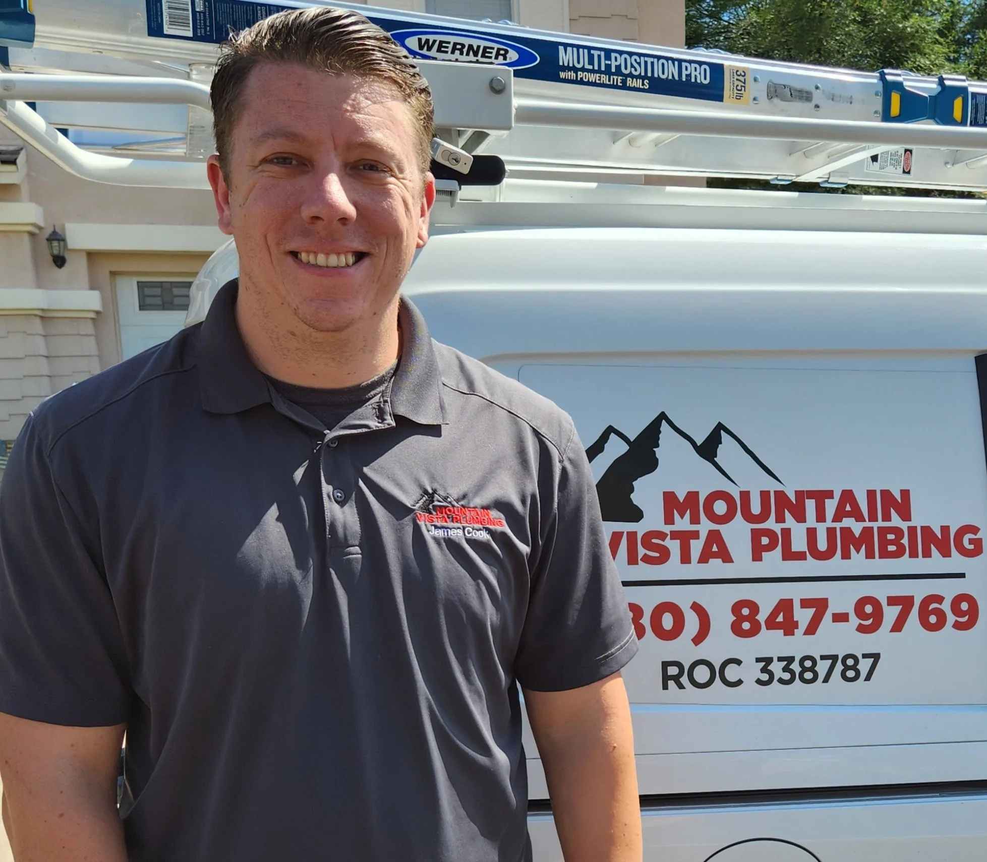 "James, co-owner of Mountain Vista Plumbing — Mesa, AZ residential plumbing company serving the Phoenix East Valley"