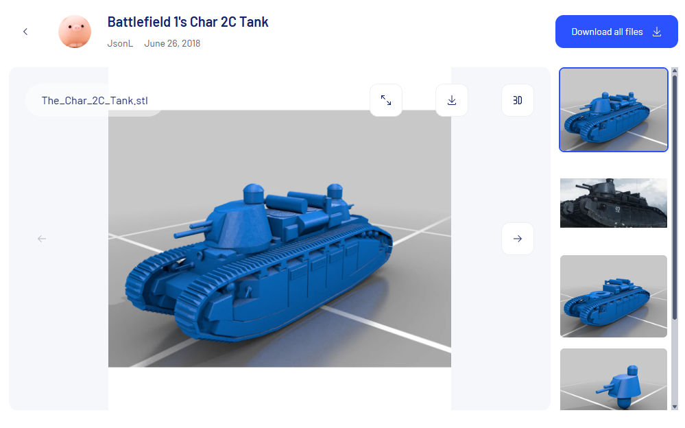 Tank Scaled Figurine Models