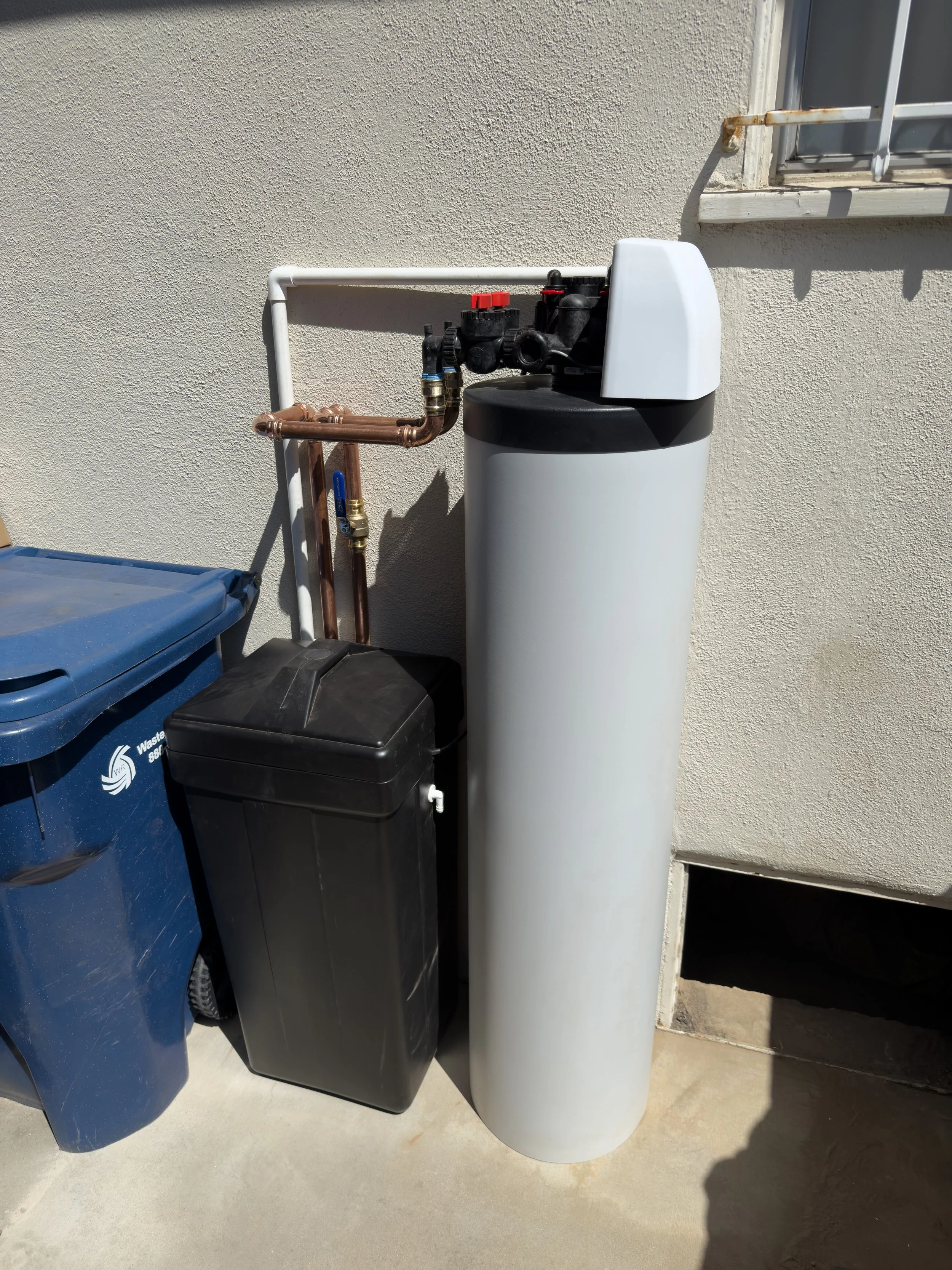 Water softener installation in Pasadena, CA.