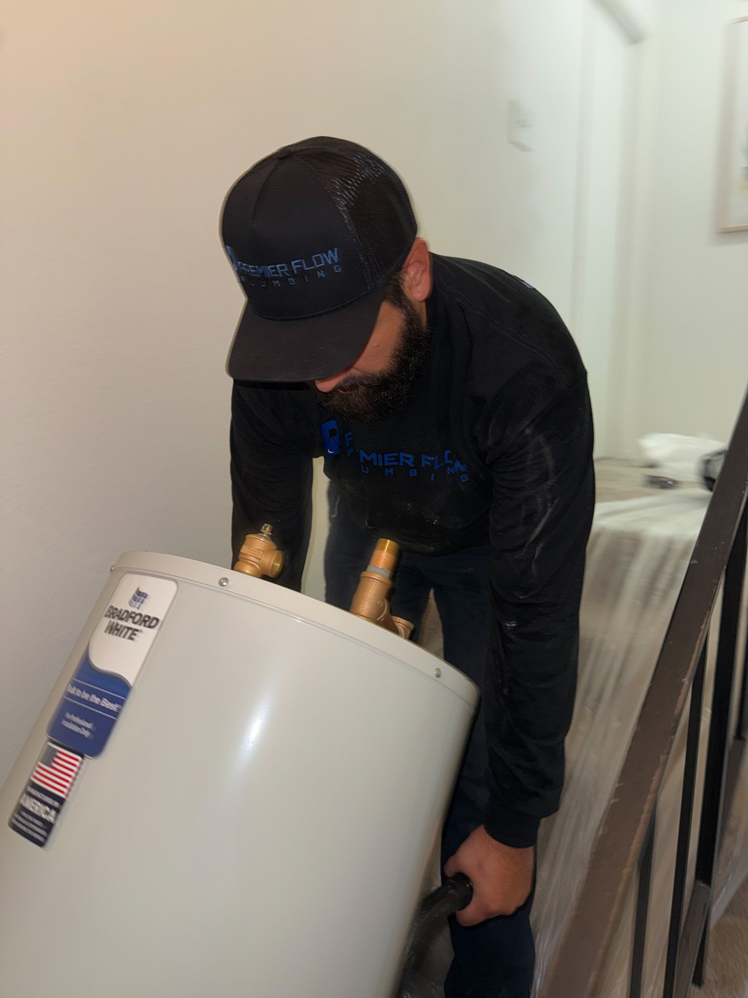 Bradford White installation by Premier Flow Plumbing in El Monte, CA.
