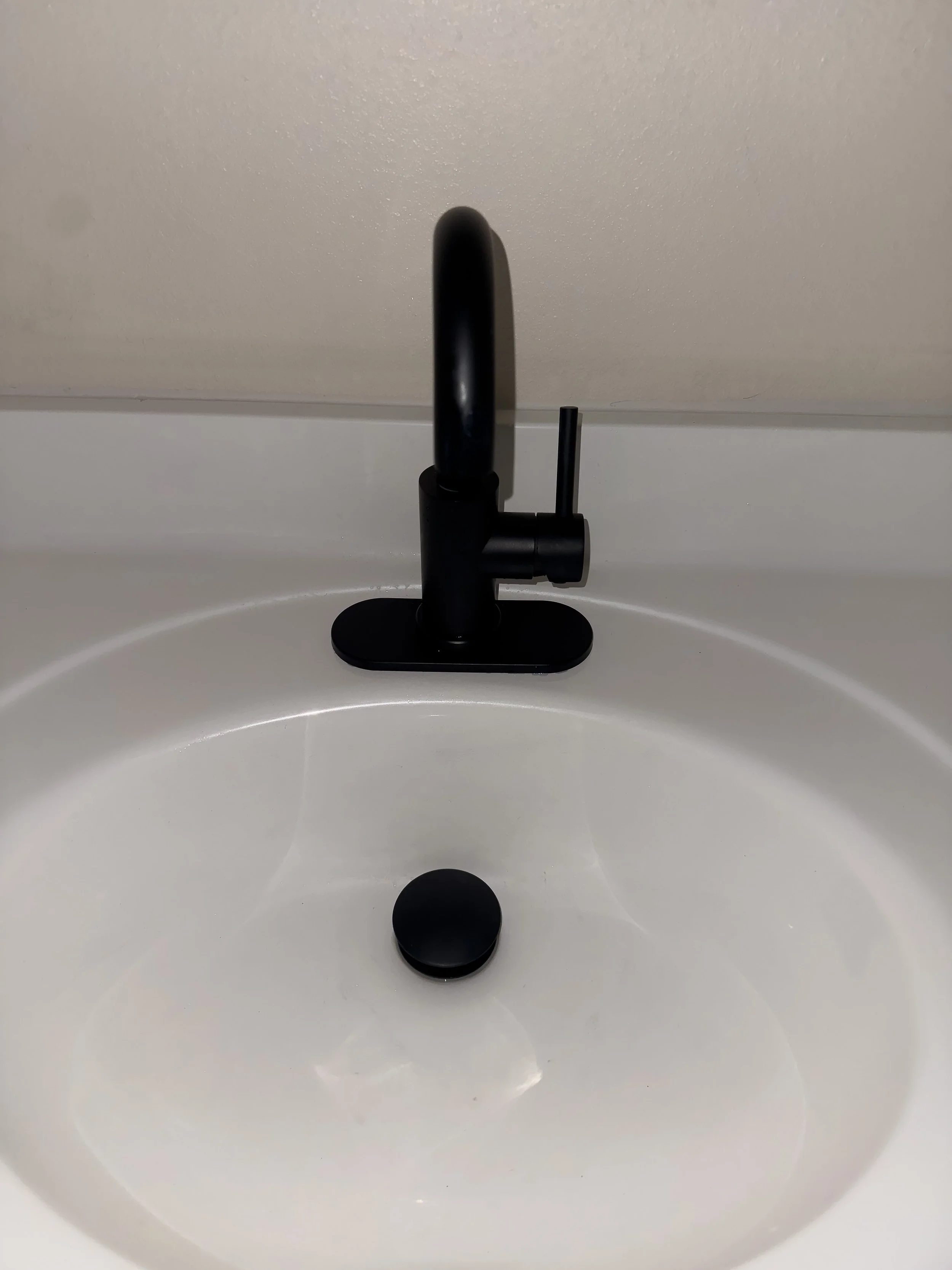 Lavatory faucet installation in Reseda, CA.