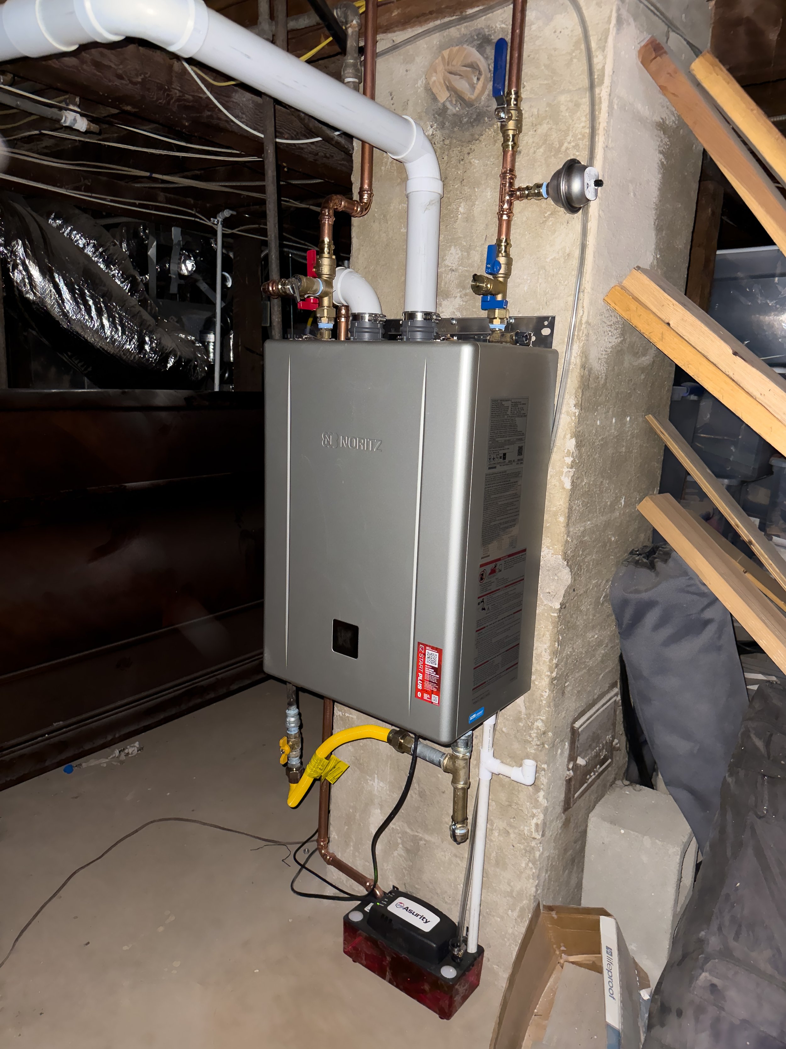 Noritz NRCR tankless water heater installation in Pasadena, CA.