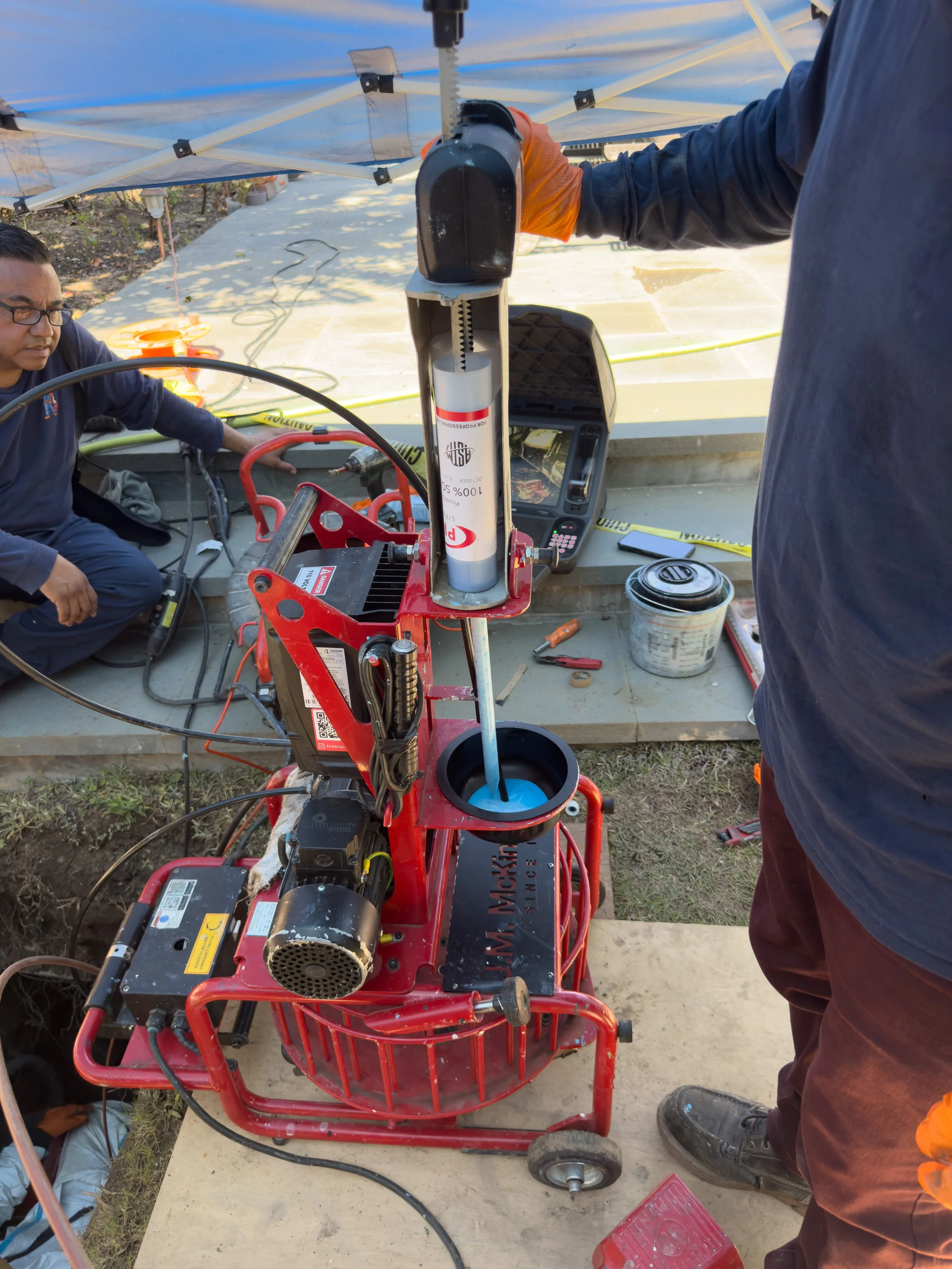 Sewer line epoxy coating in Beverly Hills, CA.