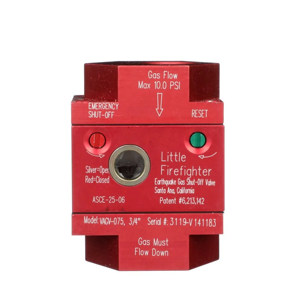 Earthquake gas automatic shutoff valve