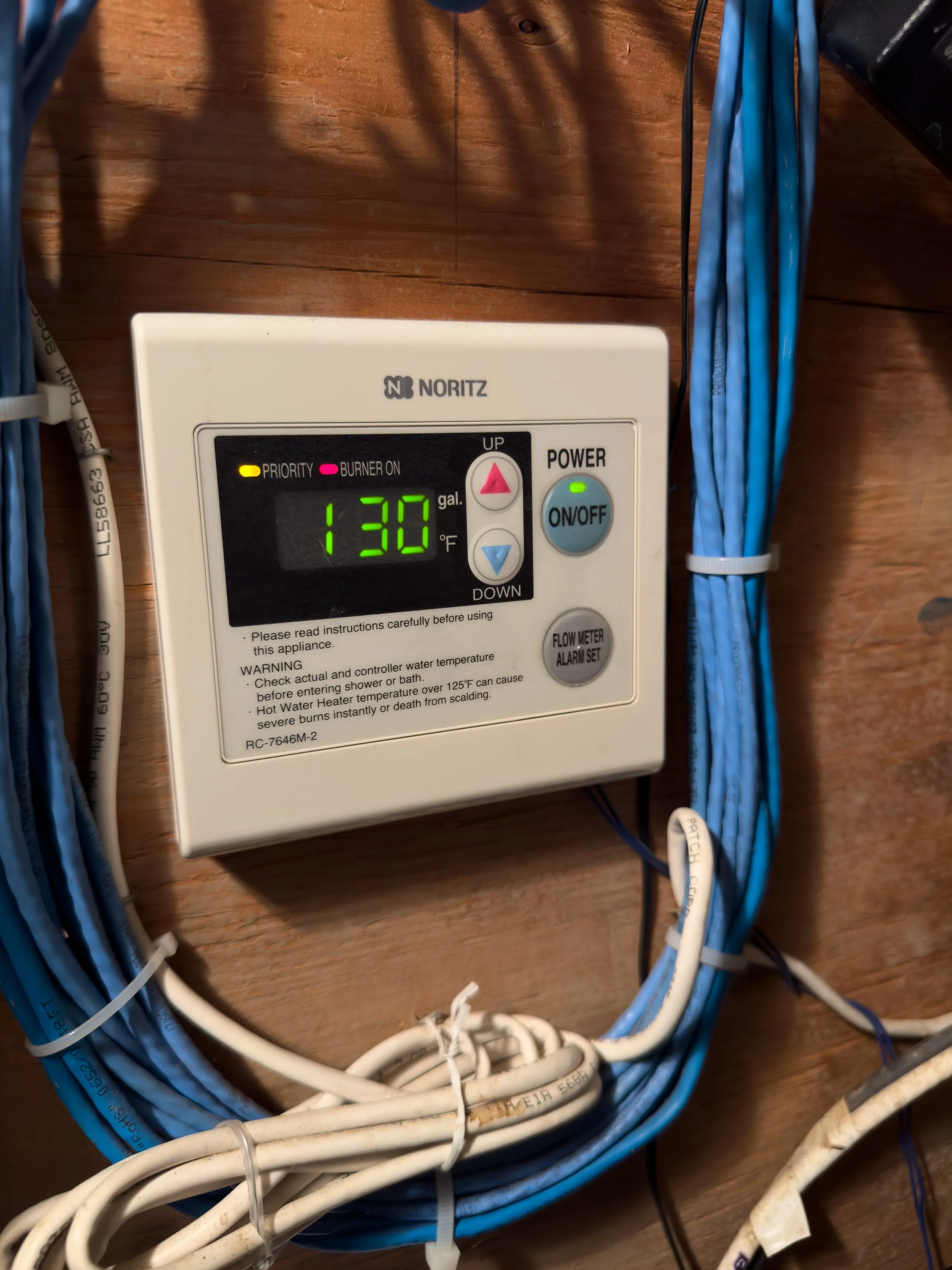 Noritz tankless water heater controller