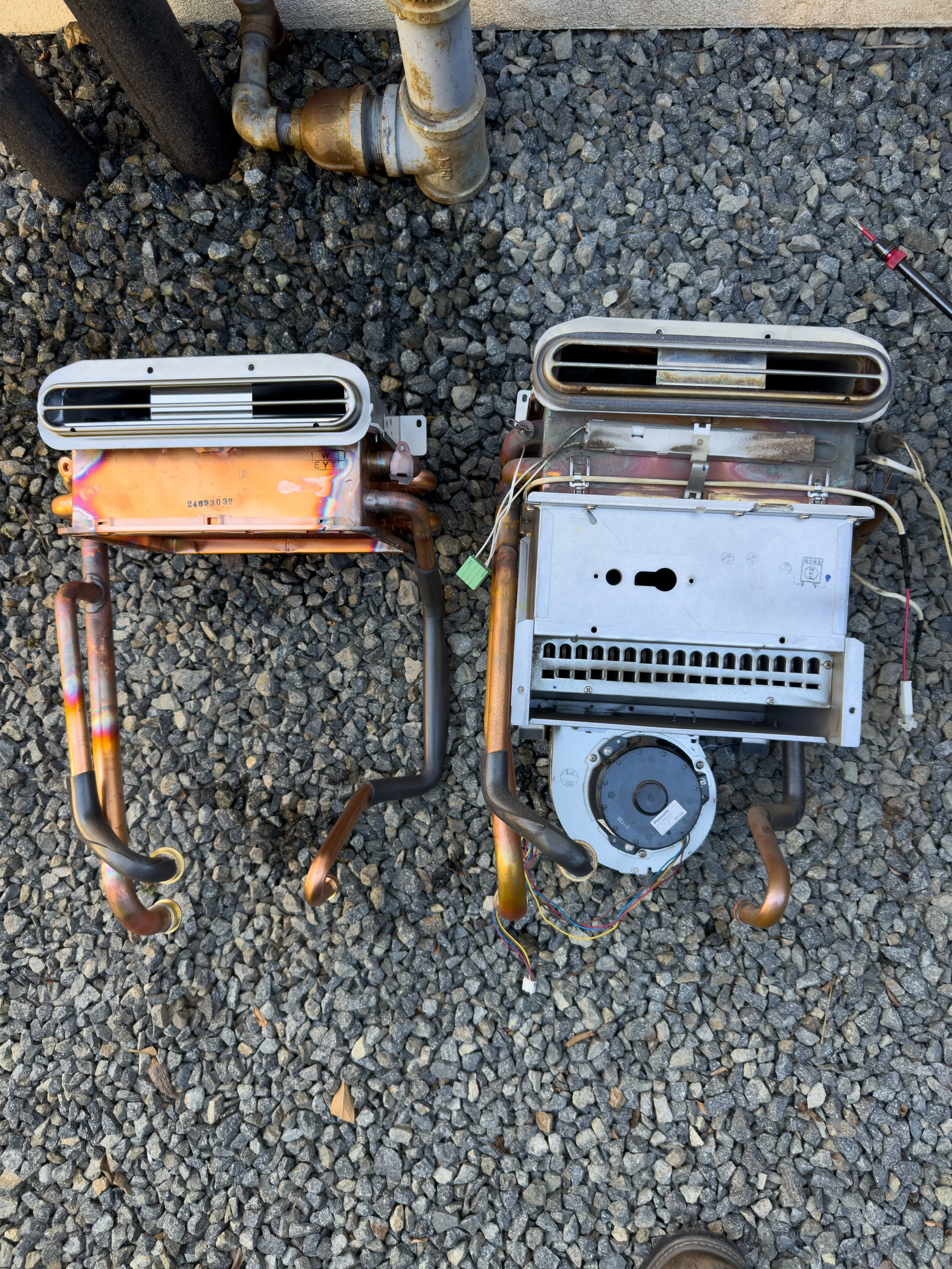 Noritz tankless water heater heat exchanger repair in Los Angeles, CA.