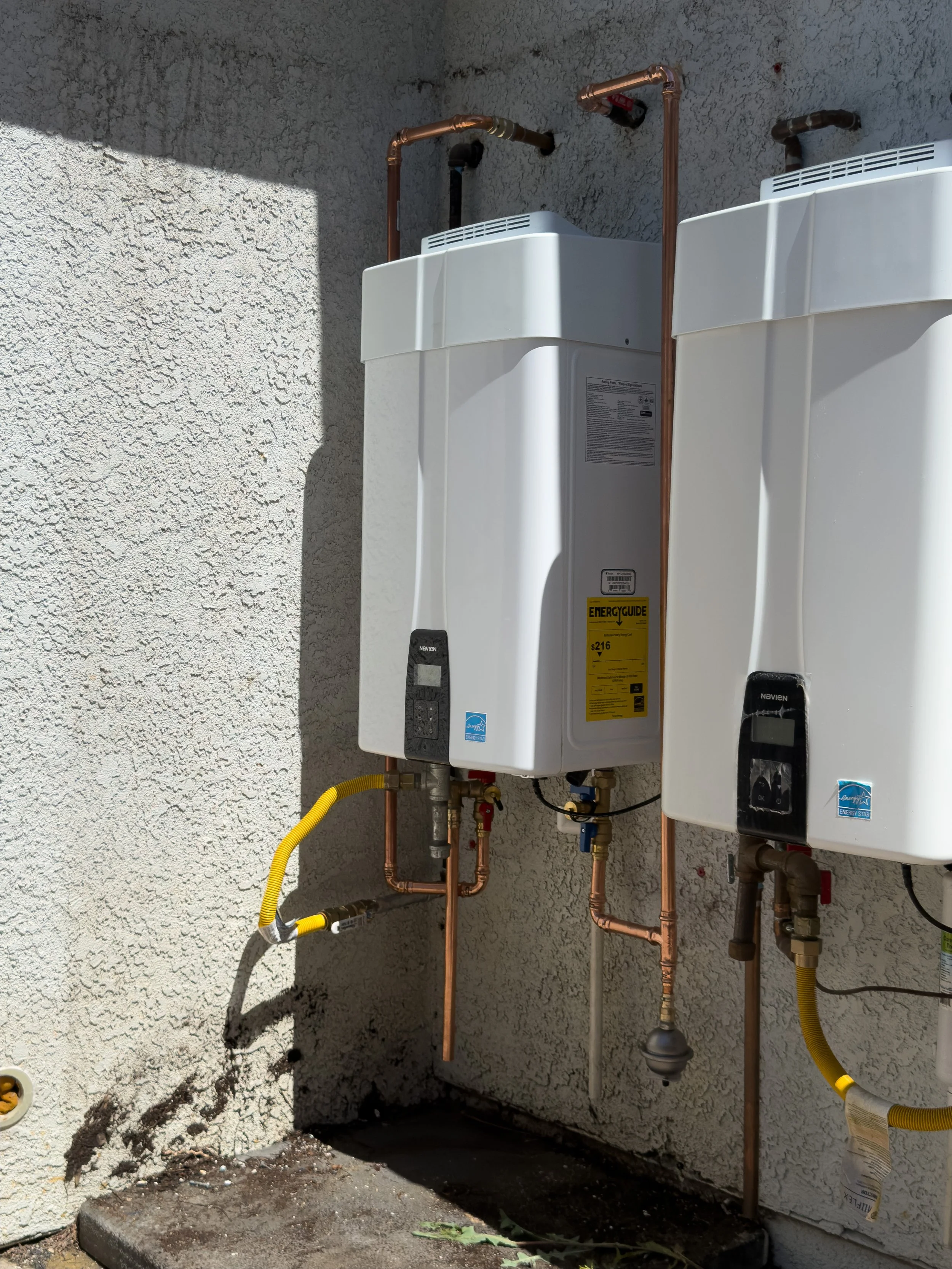 Navien tankless water heater in Reseda, CA.