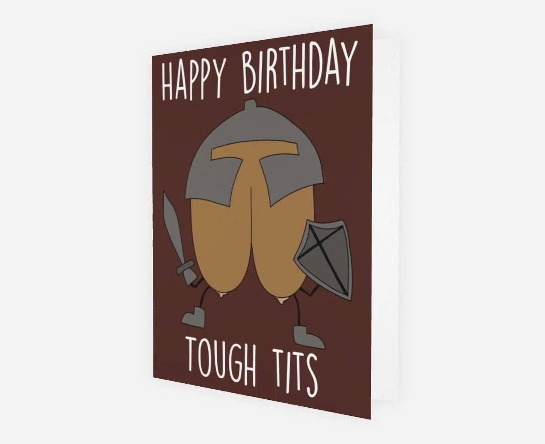 Tough Tits Birthday Card