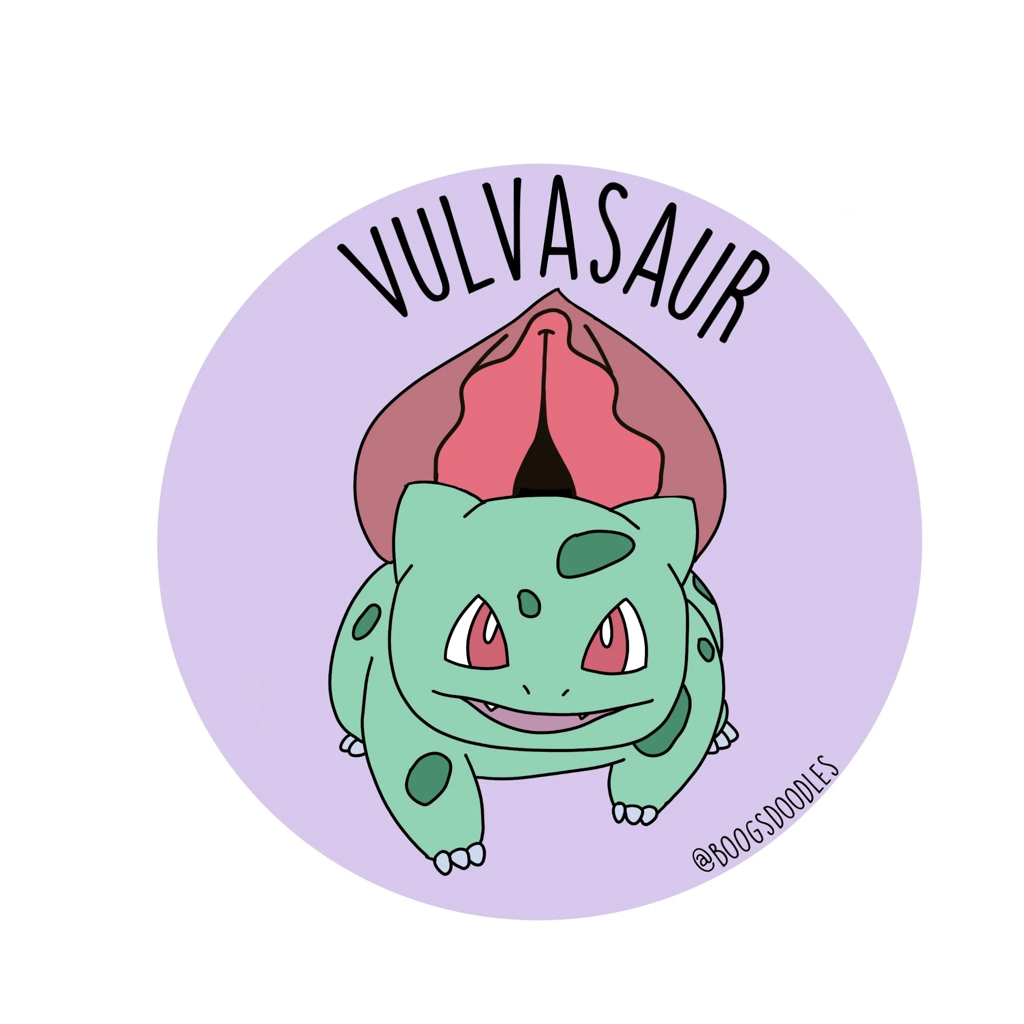 Vulvasaur Sticker