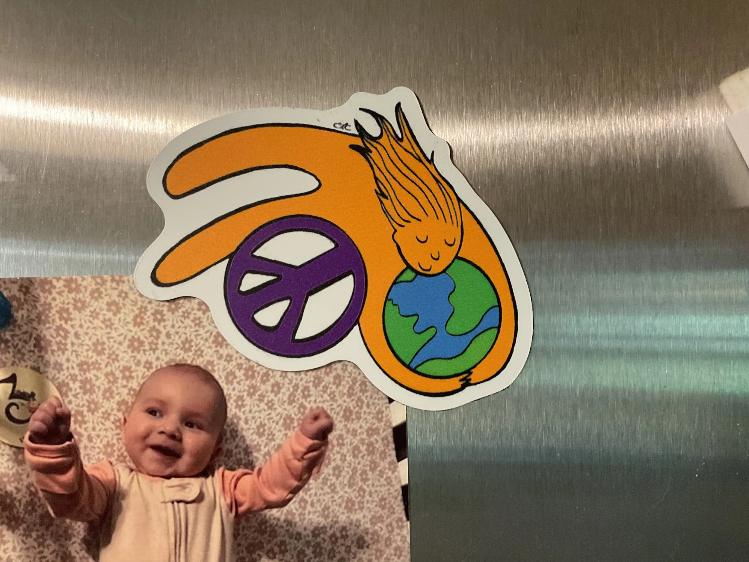 "Hug the World" Magnet