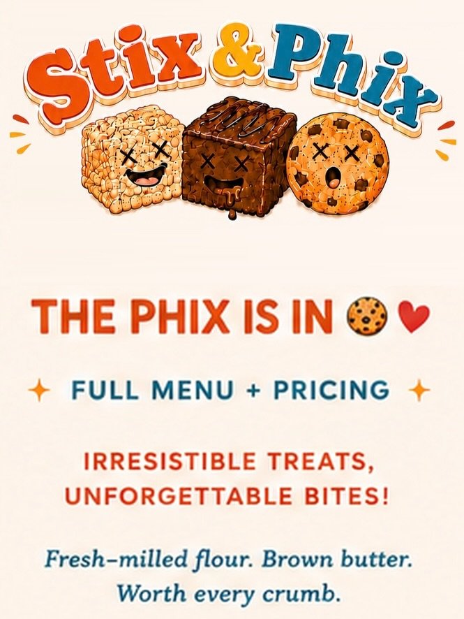 🍪✨ THE PHIX IS OFFICIALLY IN. ✨🍫

Meet the Stix &amp; Phix lineup! 🤤

From the OG Chunk&rsquo;d Up! to the sneaky-good Nana&rsquo;s Little Secret, the decadent Purple Eclipse, and our salty-sweet Twist &amp; Shout, there&rsquo;s a Phix with your n