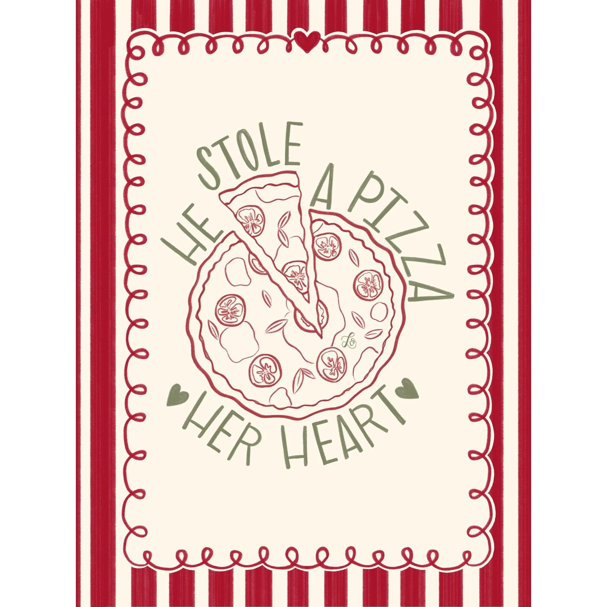 pizza her heart