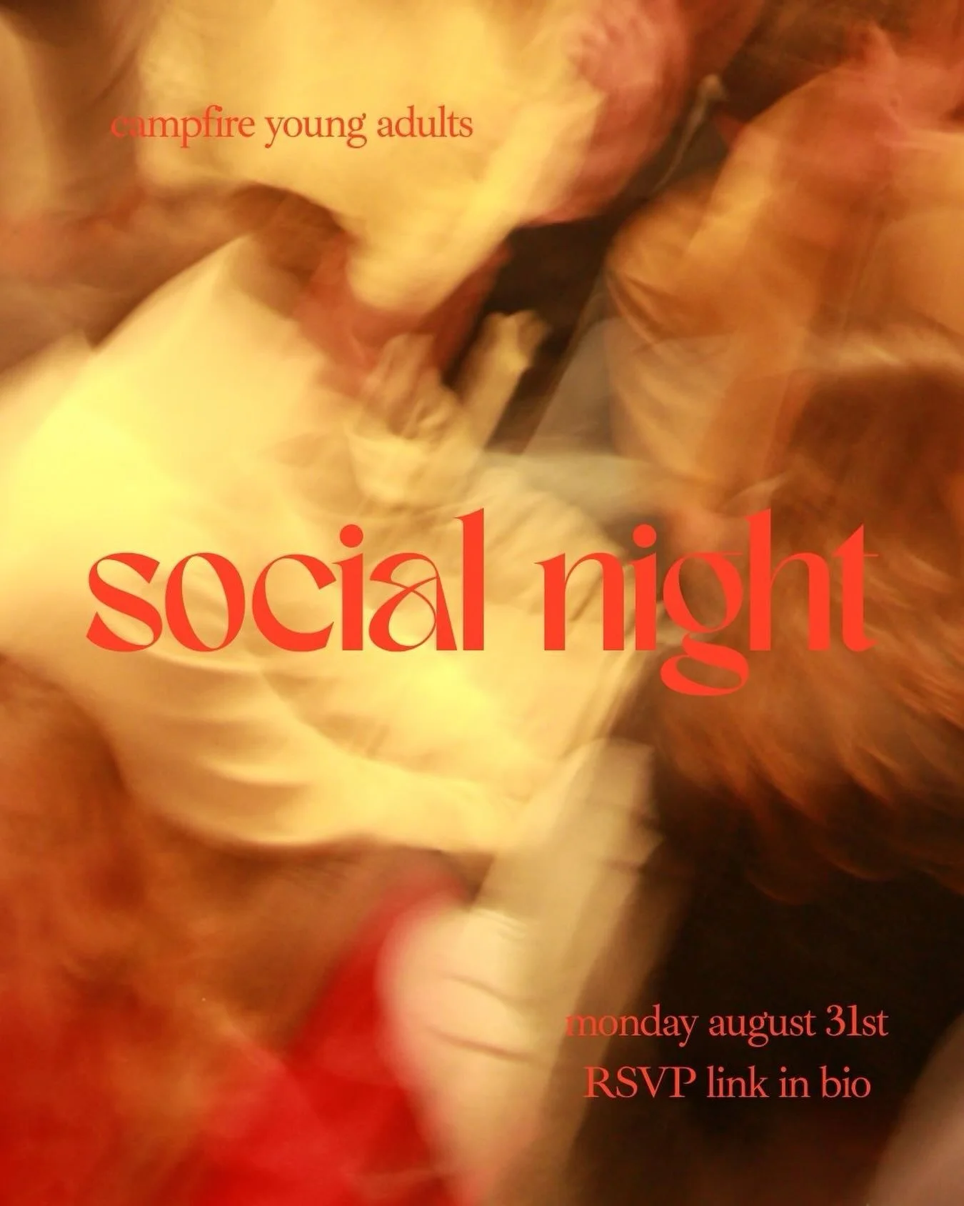 SOCIAL NIGHT 7pm MONDAY 31ST AUGUST 

We&rsquo;ve seen just how well everyone is connecting with each other after worship and we wanted to create a space where we can prioritise that! 

Come join us for dessert and chats around the fire (however, we&
