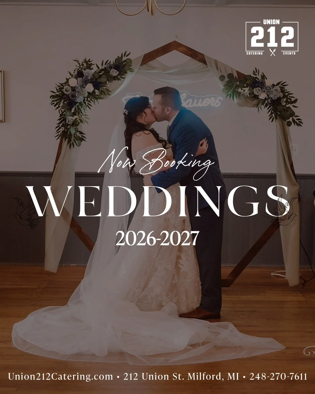Now booking weddings for 2026&ndash;2027 ✨

Your day deserves a space that feels just as meaningful as the moment itself&mdash;elegant, intimate, and thoughtfully designed from start to finish 🤍

At Union 212, we&rsquo;re here to bring your vision t