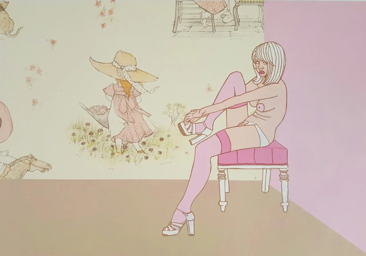 "Where did that Little girl Go" Screen Print on Paper