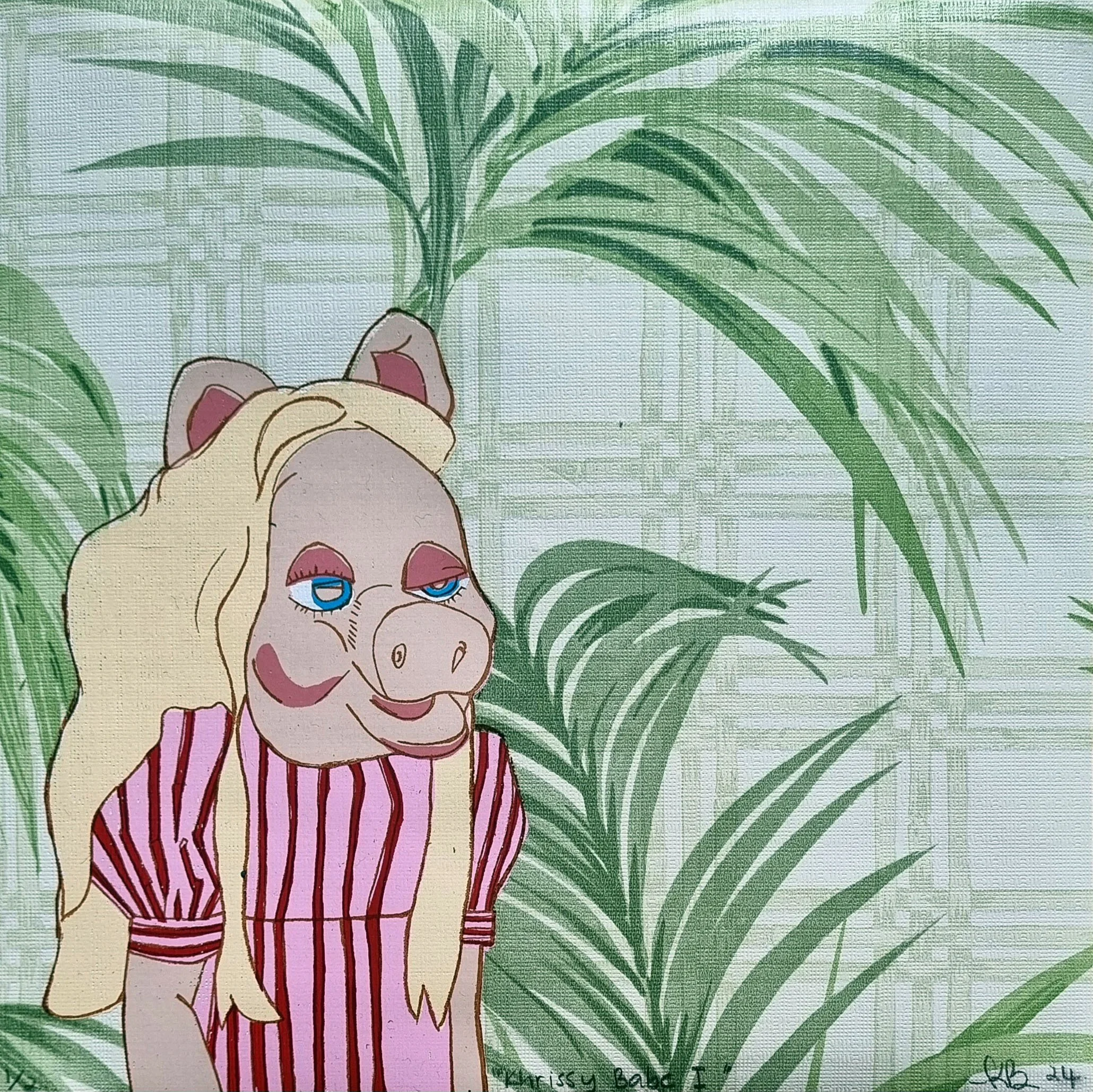 "Khrissy Babe 1" 2024
Silk Screen Print on wallpaper
25 x 25cm
Edition of 2