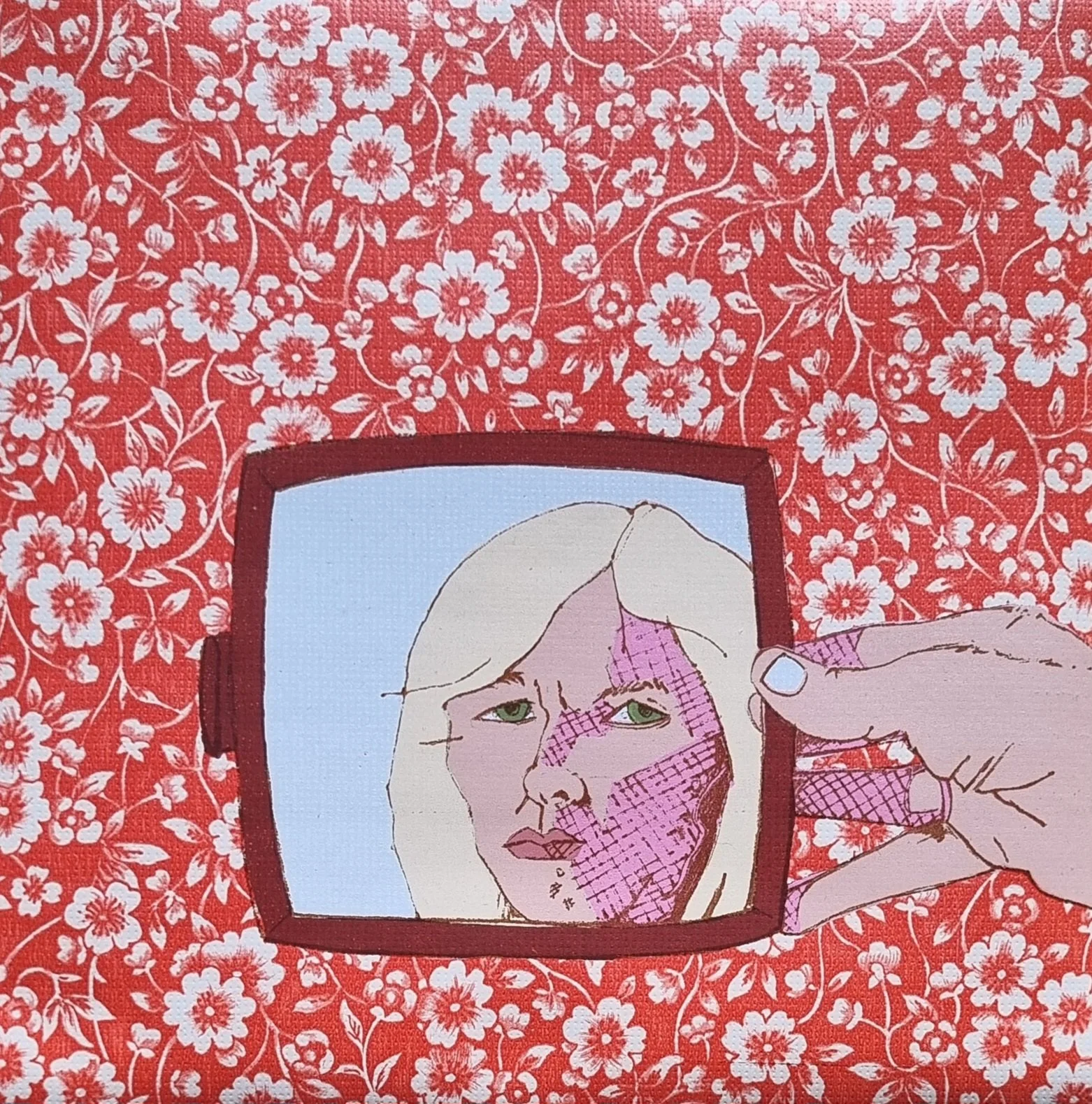 "Eitsirhk"  2024
Screen print on wallpaper
21 x 21 cm
Edition of 14