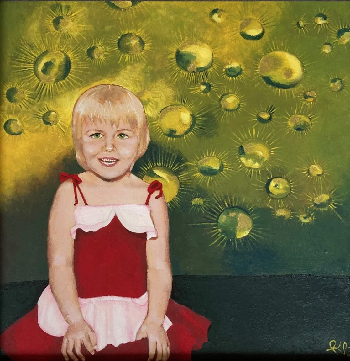 "Golden Child" 2024
Acrylic and gold dust on board
33 x 33 cm