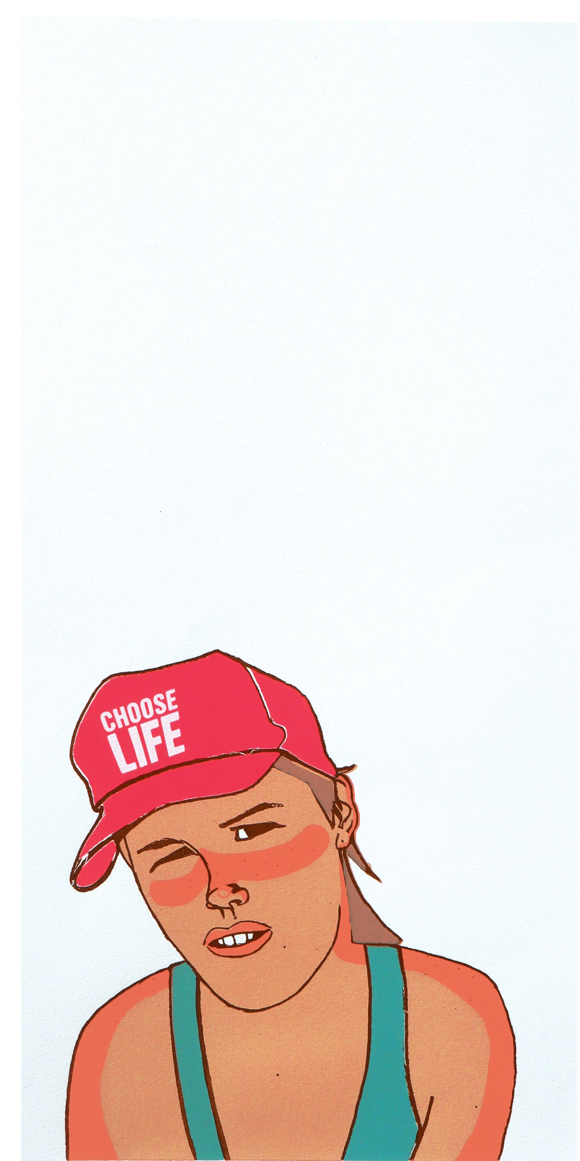 "Trucker Hat - Choose Life" 2025
Silk Screen Print on 250gsm paper
30 x 40 cm
Edition of 6