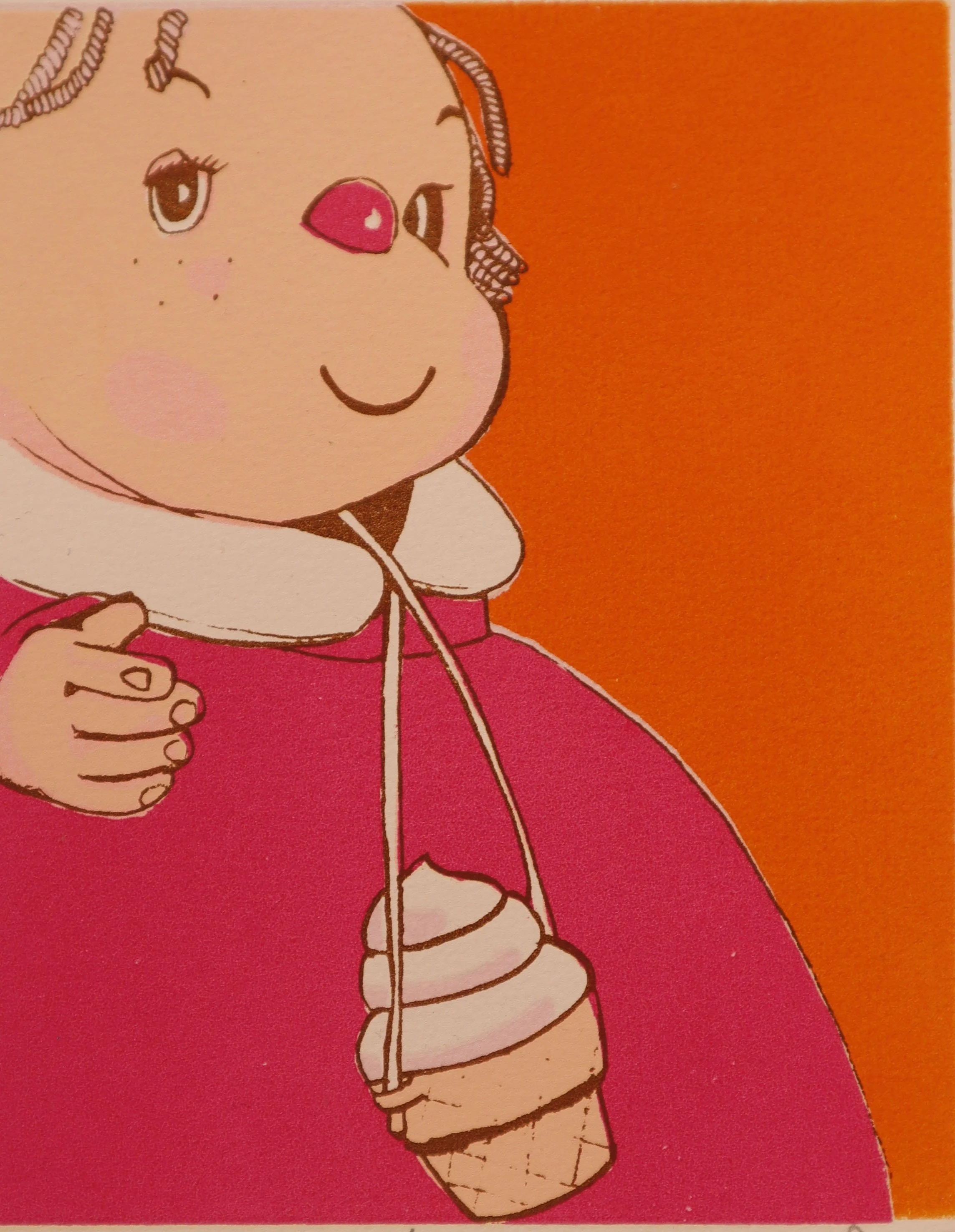 "Goodnight Anne, Bobby, Kenny and all my Friends" (Orange) 2025
Silk screen print on 250gsm paper
12 x 15 cm
Edition of 5