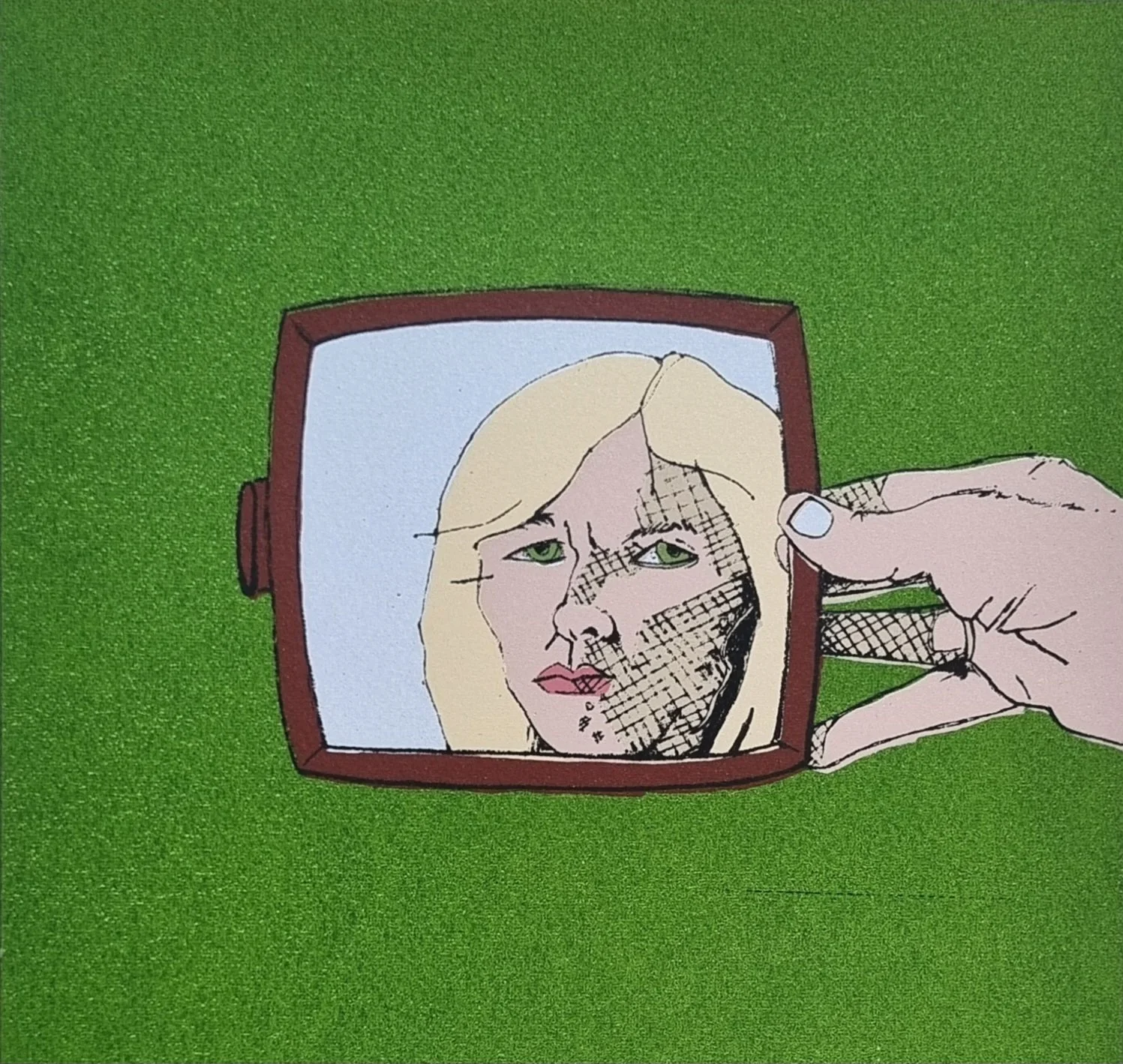 "Original selfie" 2024
Screen print on 250gsm paper
21 x 21 cm
Edition of 10