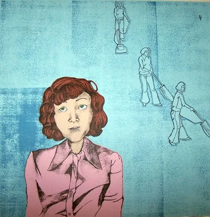 "Louise Vacuums"  Screenprint on Paper 1996