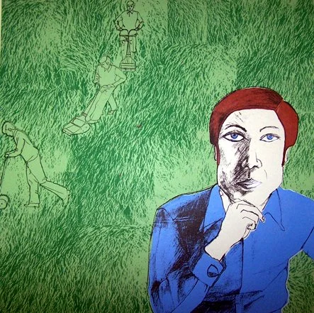 "Jason Mows"  Screenprint on Paper 1996